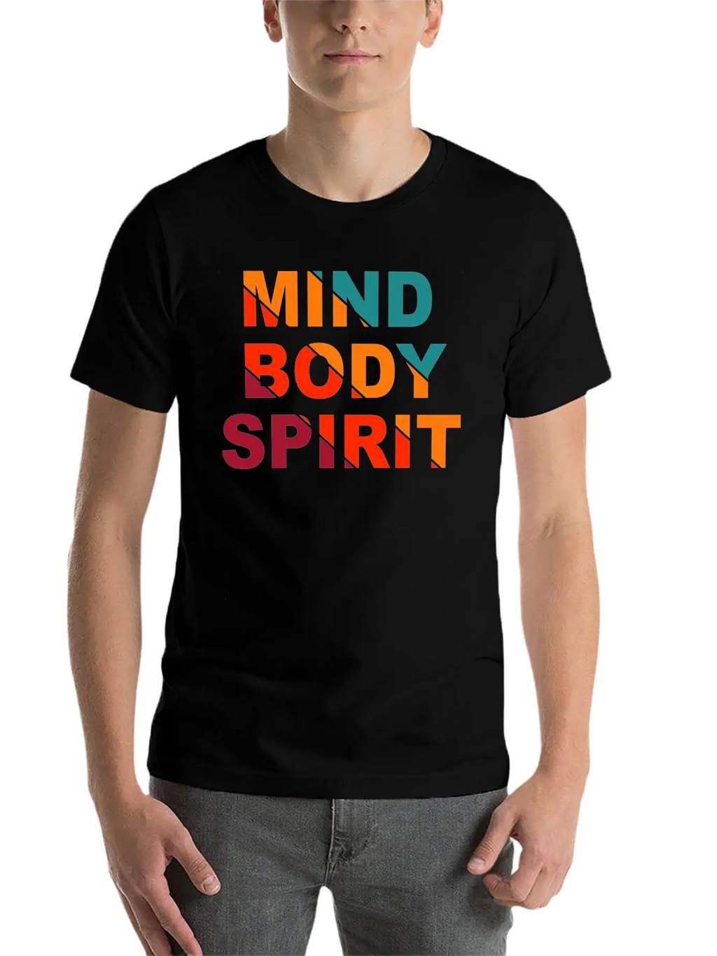 Mind Body Spirit Motivation Design Unisex Casual T-Shirt – Clean Design For Daily Comfort
