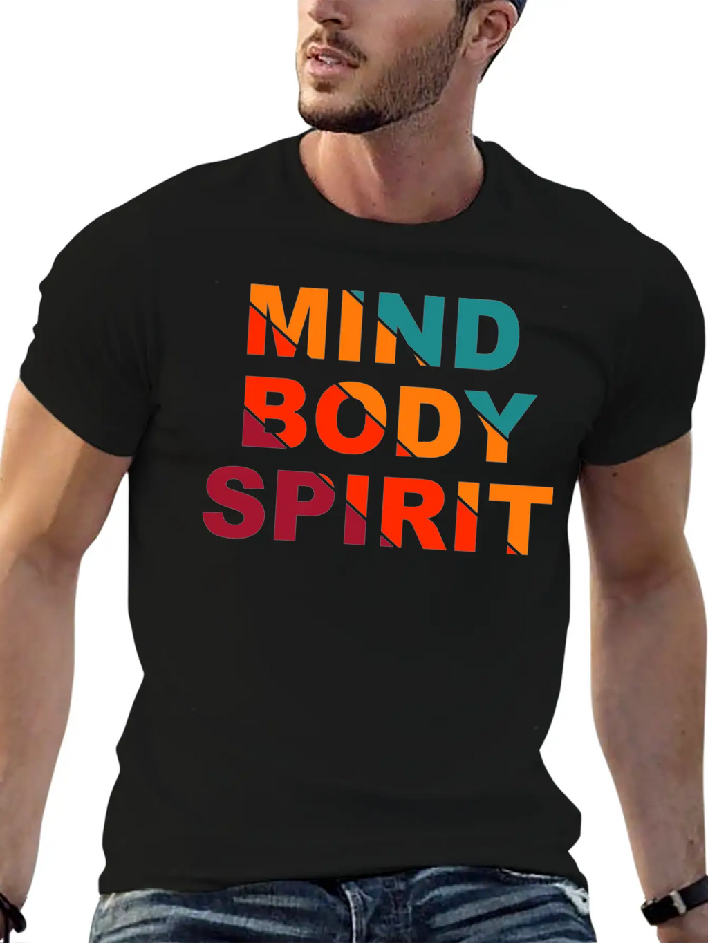 Mind Body Spirit Motivation Design Unisex Casual T-Shirt – Clean Design For Daily Comfort