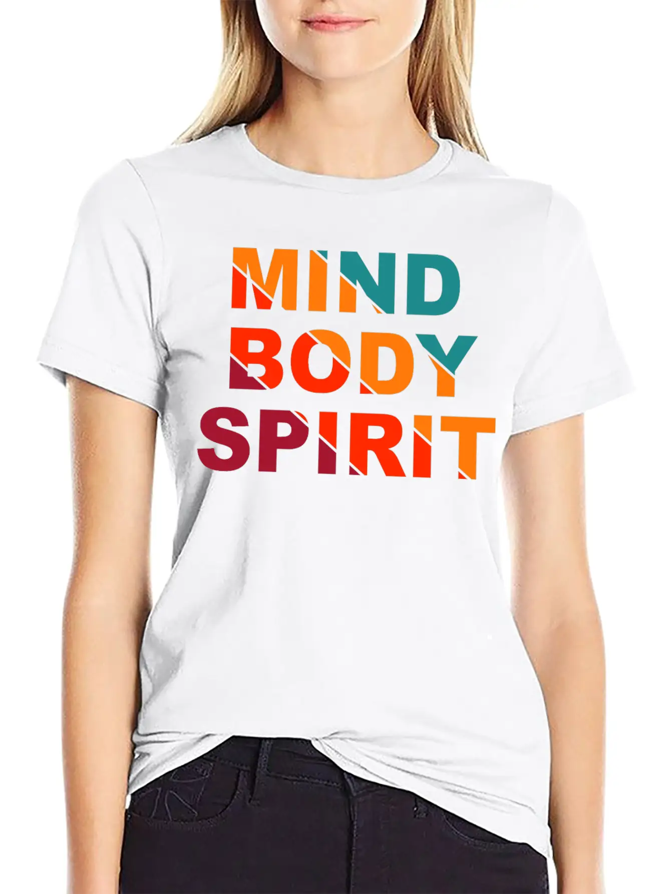 Mind Body Spirit Motivation Design Unisex Casual T-Shirt – Clean Design For Daily Comfort