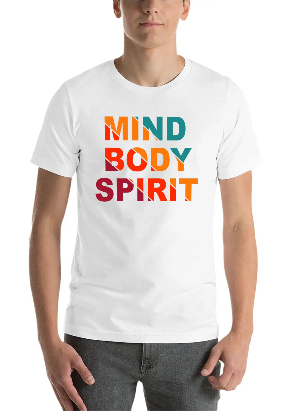 Mind Body Spirit Motivation Design Unisex Casual T-Shirt – Clean Design For Daily Comfort