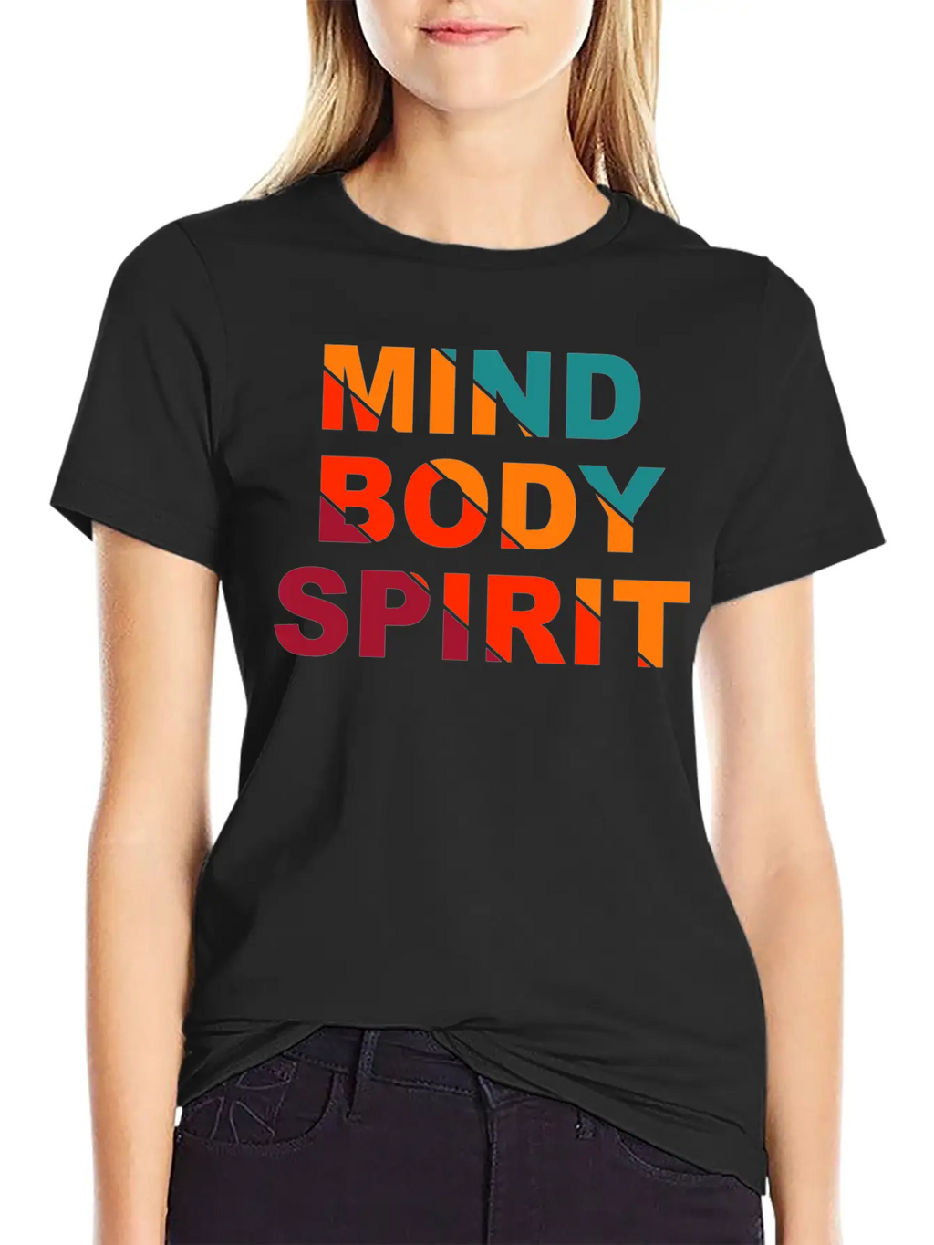 Mind Body Spirit Motivation Design Unisex Casual T-Shirt – Clean Design For Daily Comfort