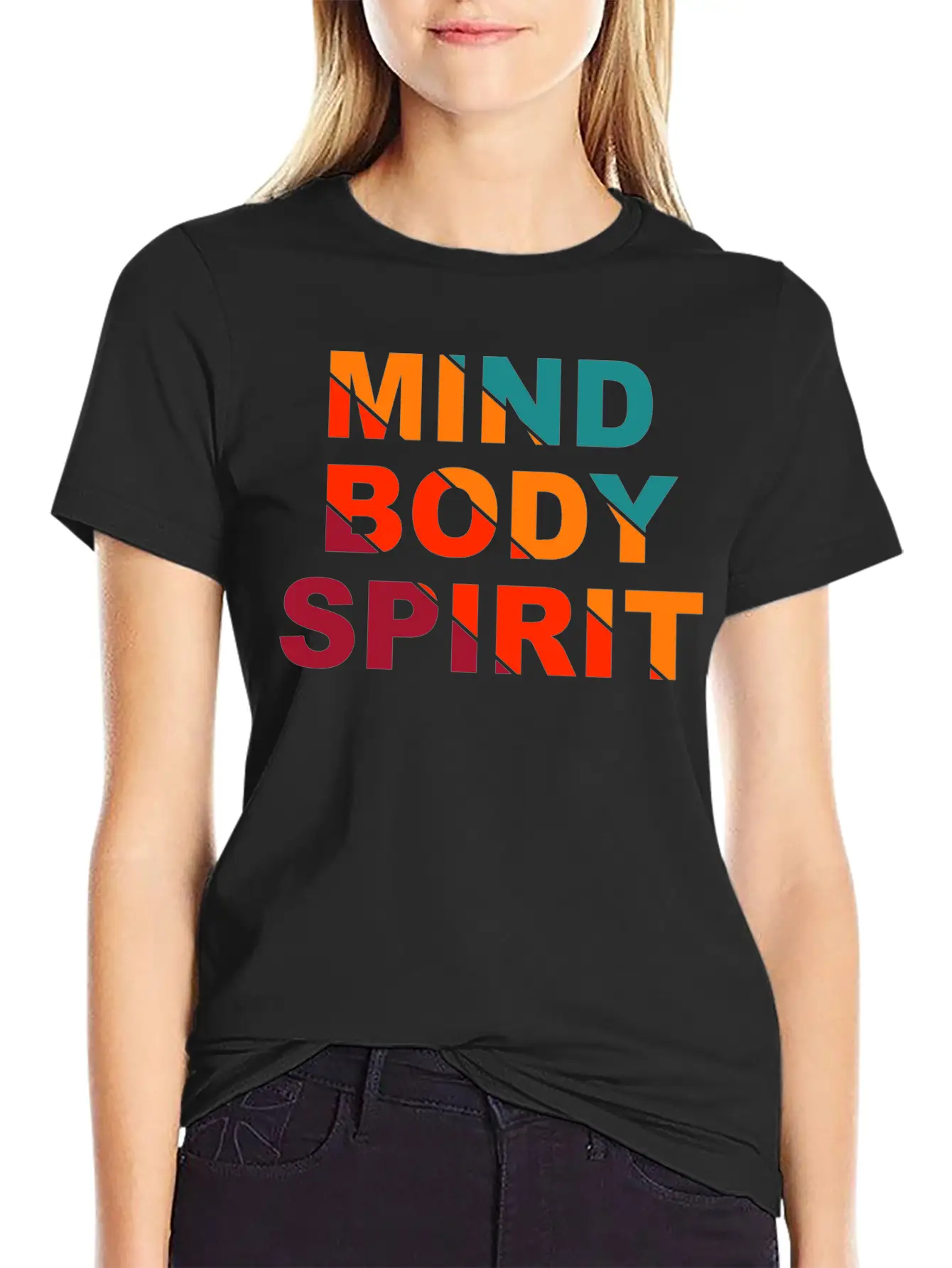 Mind Body Spirit Motivation Design Unisex Casual T-Shirt – Clean Design For Daily Comfort