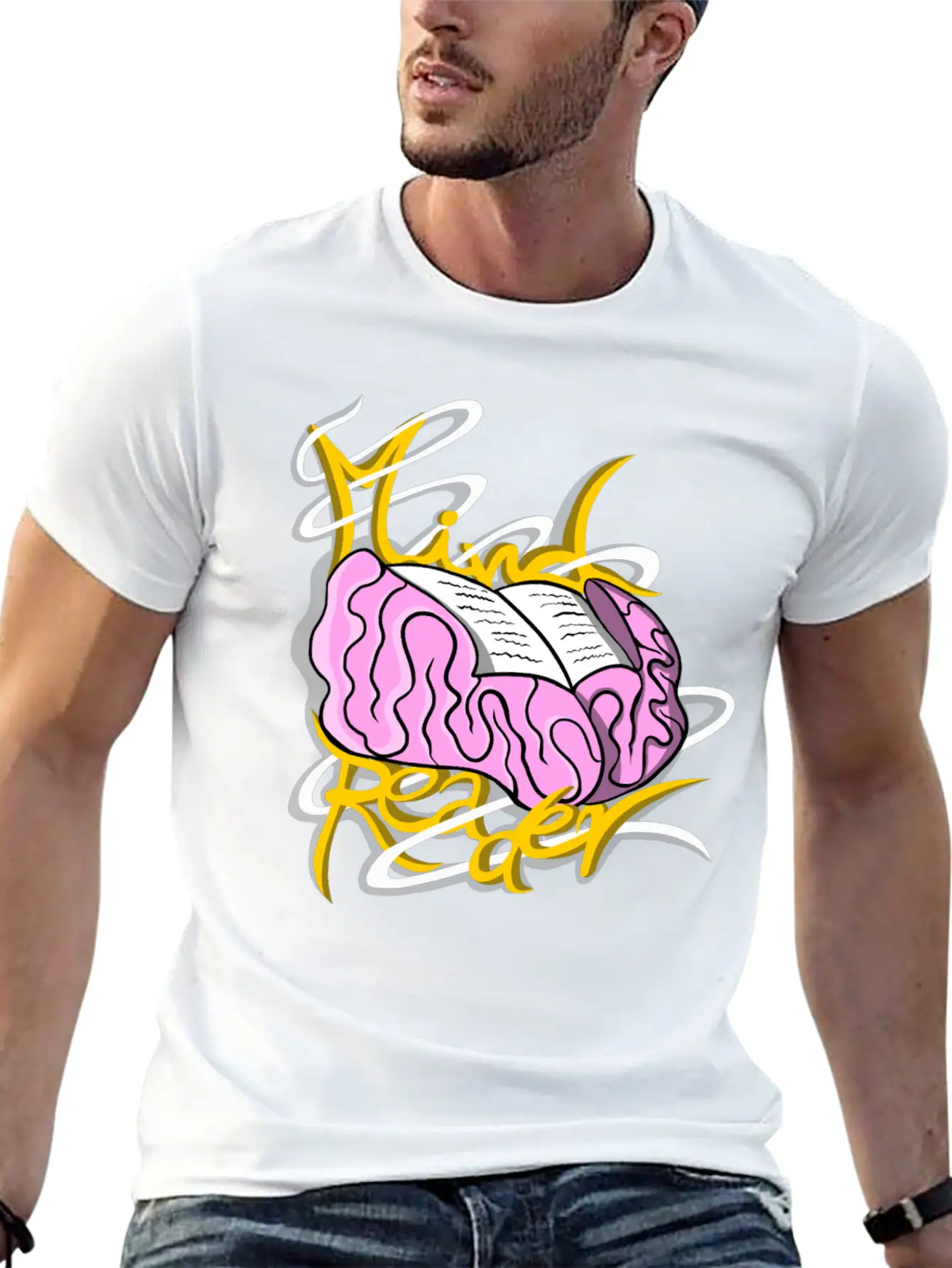 Mind Reader Guy Unisex Casual T-Shirt – Clean Design For Daily Comfort