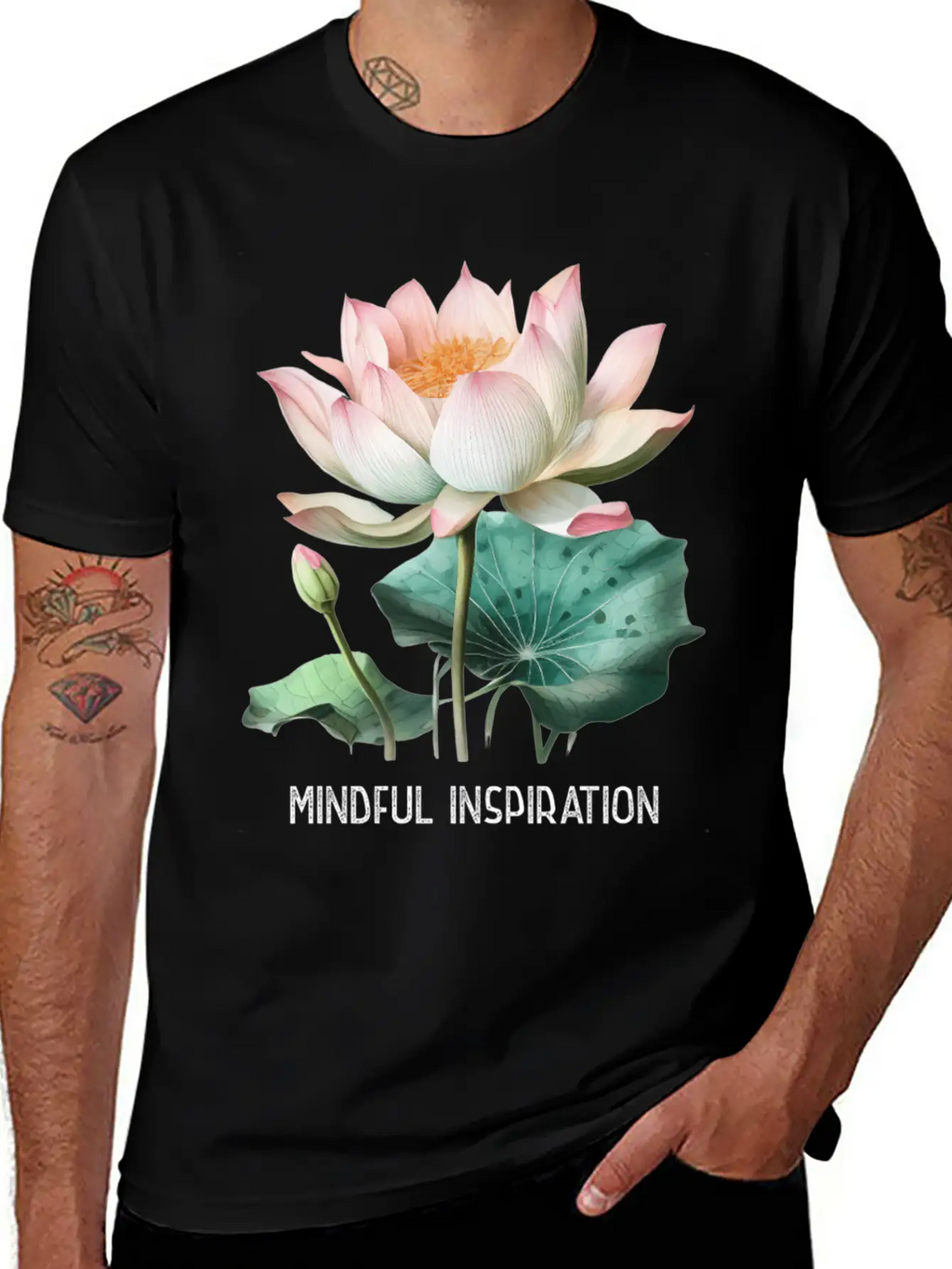 Mindfulness Saying Minimal Yoga Tee Mindful Inrati Breathable Soft Cotton T-Shirt – Timeless Casual Look