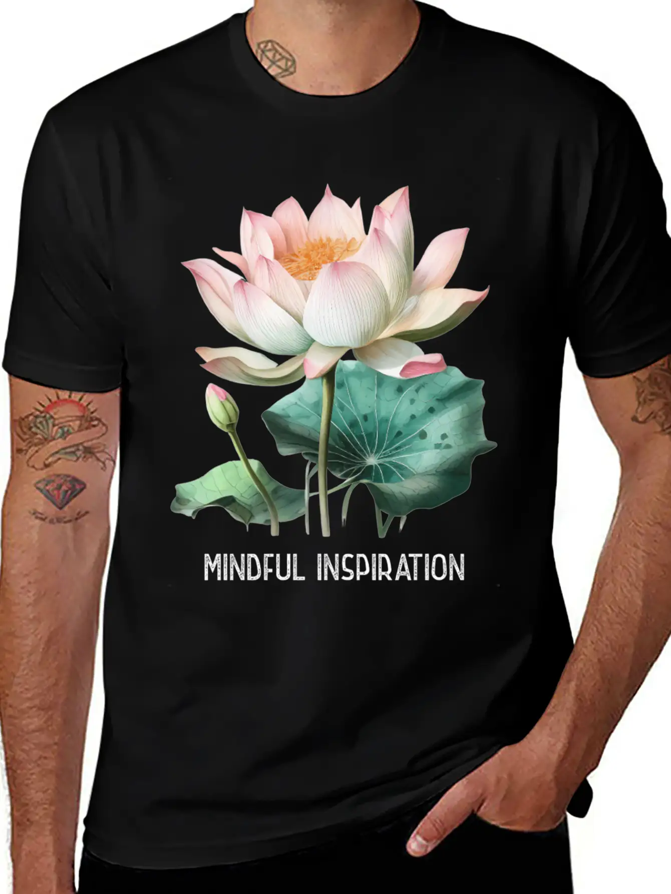 Mindfulness Saying Minimal Yoga Tee Mindful Inrati Breathable Soft Cotton T-Shirt – Timeless Casual Look