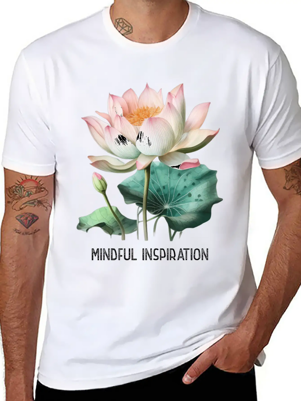 Mindfulness Saying Minimal Yoga Tee Mindful Inrati Breathable Soft Cotton T-Shirt – Timeless Casual Look