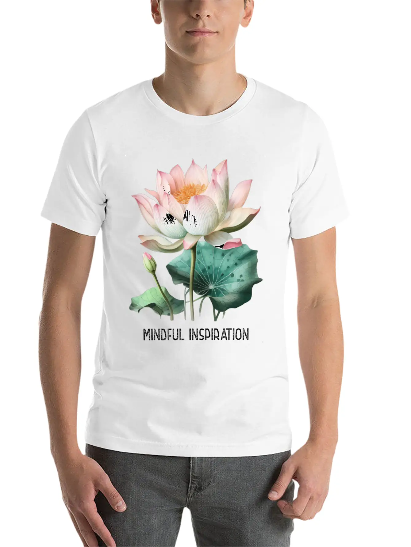 Mindfulness Saying Minimal Yoga Tee Mindful Inrati Breathable Soft Cotton T-Shirt – Timeless Casual Look