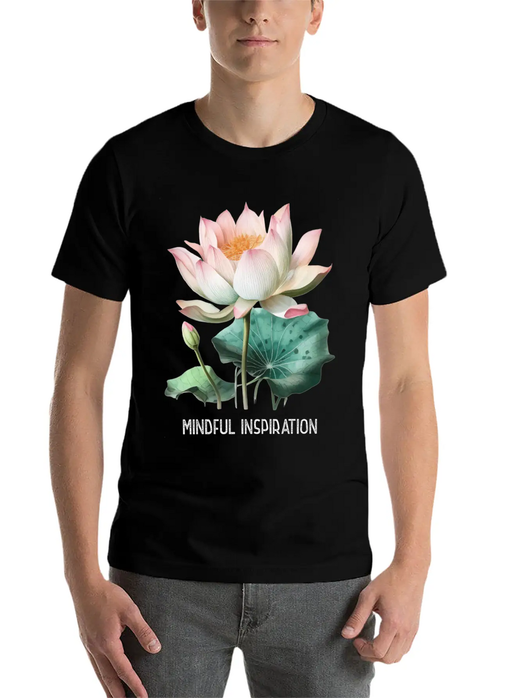 Mindfulness Saying Minimal Yoga Tee Mindful Inrati Breathable Soft Cotton T-Shirt – Timeless Casual Look