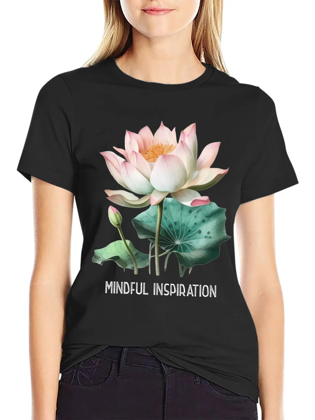 Mindfulness Saying Minimal Yoga Tee Mindful Inrati Breathable Soft Cotton T-Shirt – Timeless Casual Look