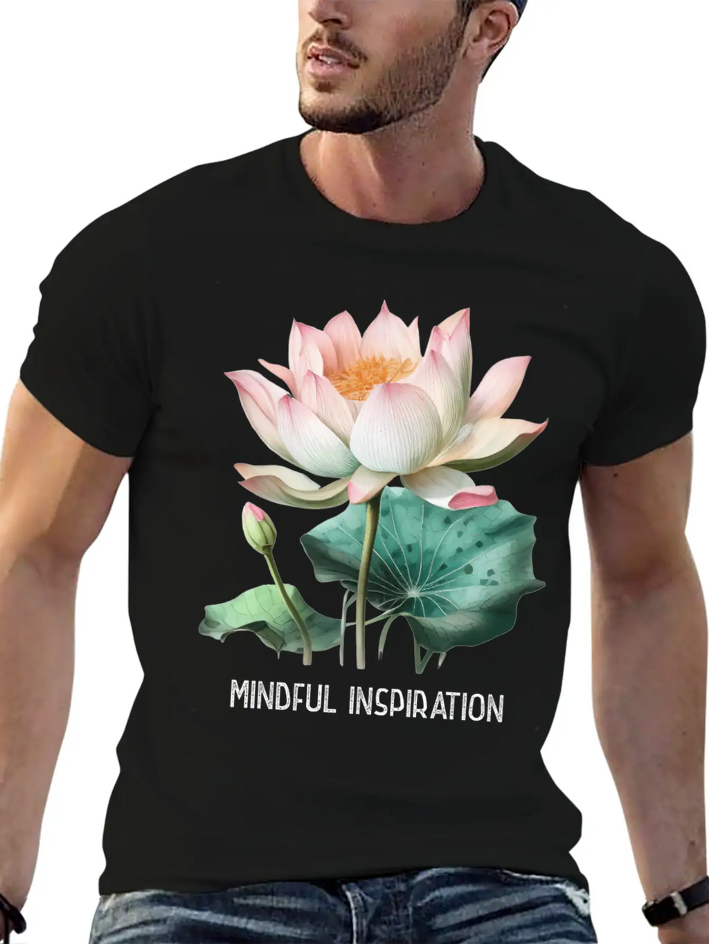 Mindfulness Saying Minimal Yoga Tee Mindful Inrati Breathable Soft Cotton T-Shirt – Timeless Casual Look
