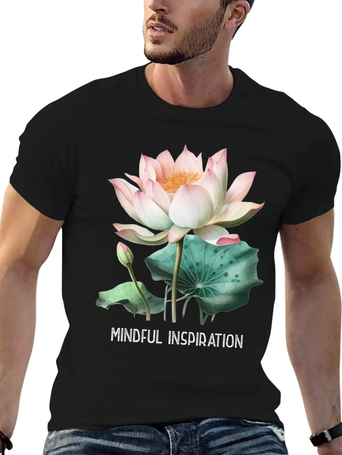 Mindfulness Saying Minimal Yoga Tee Mindful Inrati Breathable Soft Cotton T-Shirt – Timeless Casual Look
