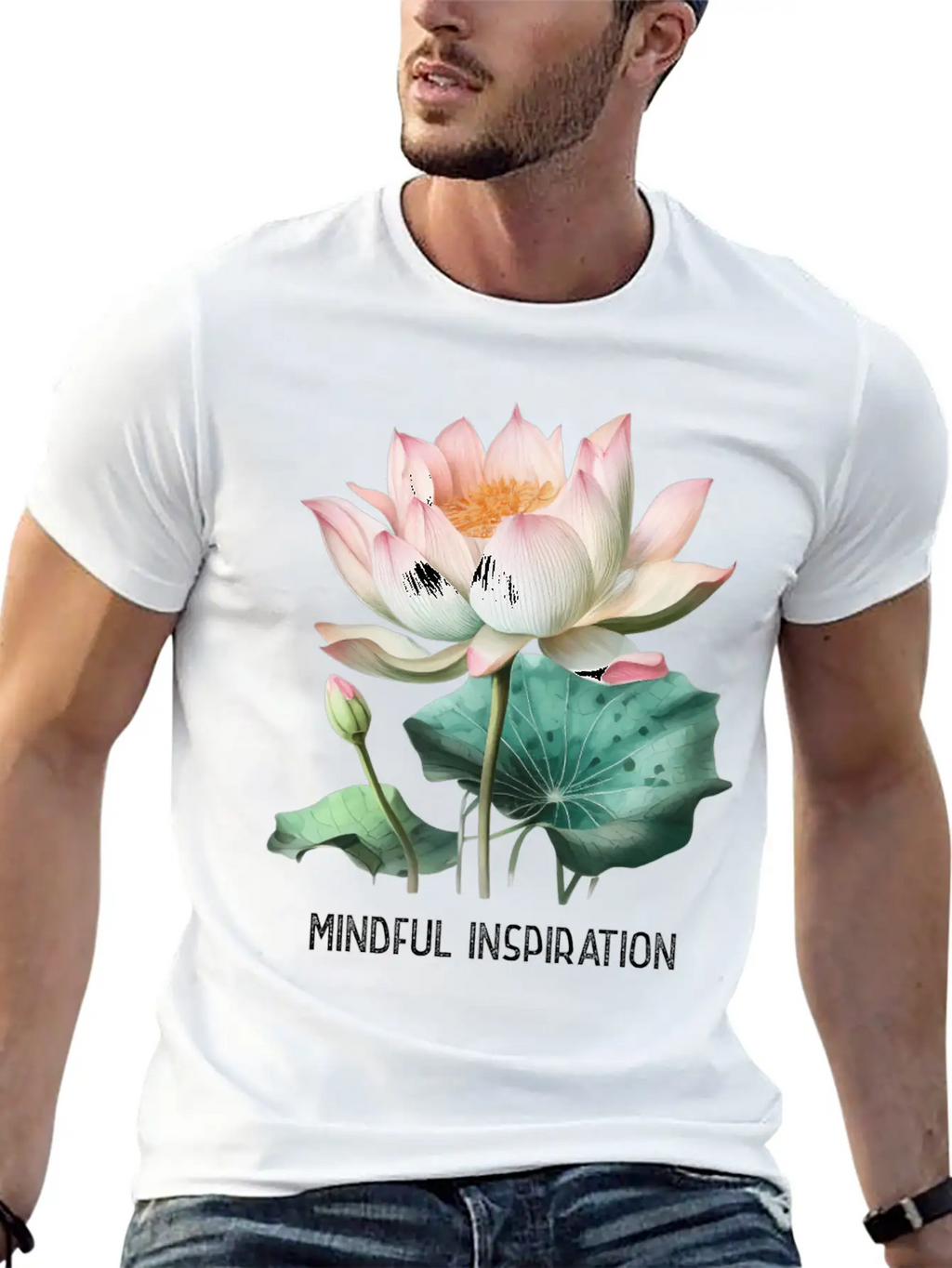 Mindfulness Saying Minimal Yoga Tee Mindful Inrati Breathable Soft Cotton T-Shirt – Timeless Casual Look