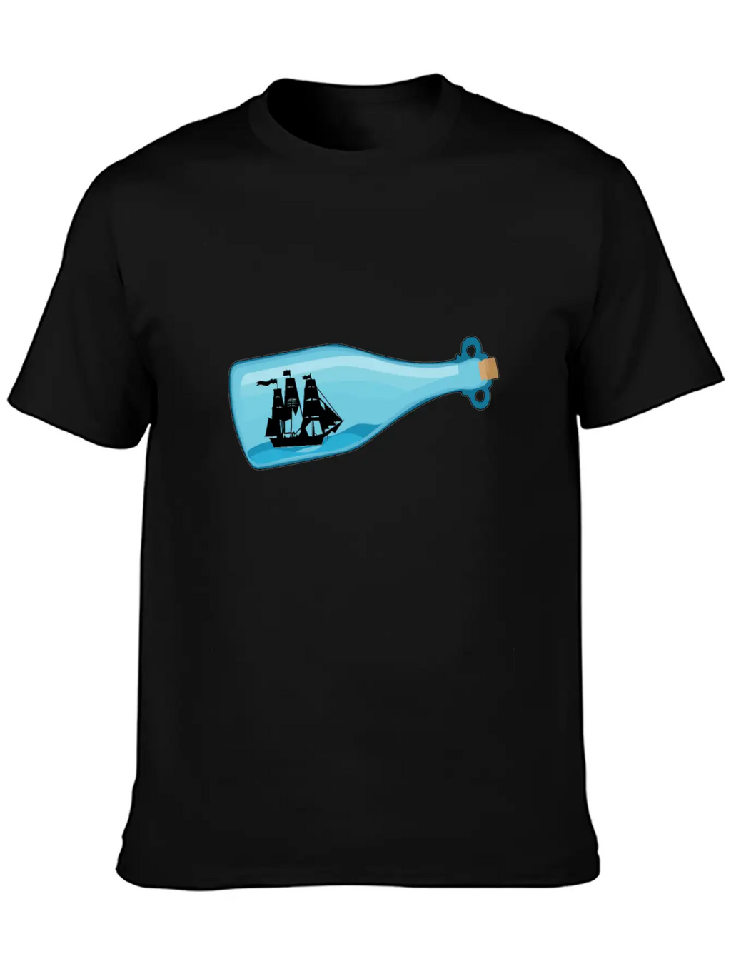 Miniature Ship Bottle Post Stylish Everyday T-Shirt – Unisex Basic Cotton Tee