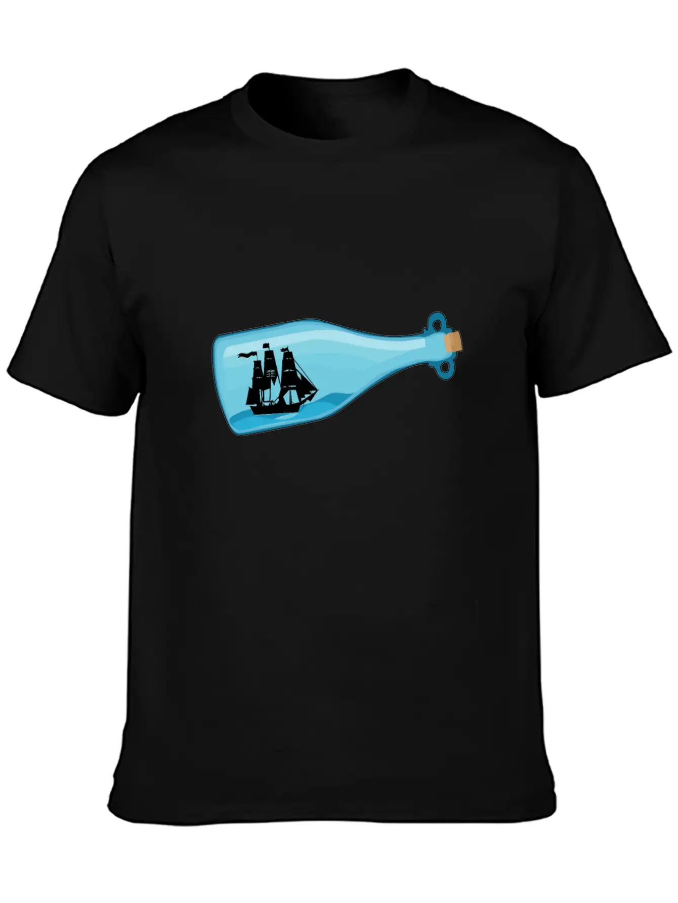 Miniature Ship Bottle Post Stylish Everyday T-Shirt – Unisex Basic Cotton Tee