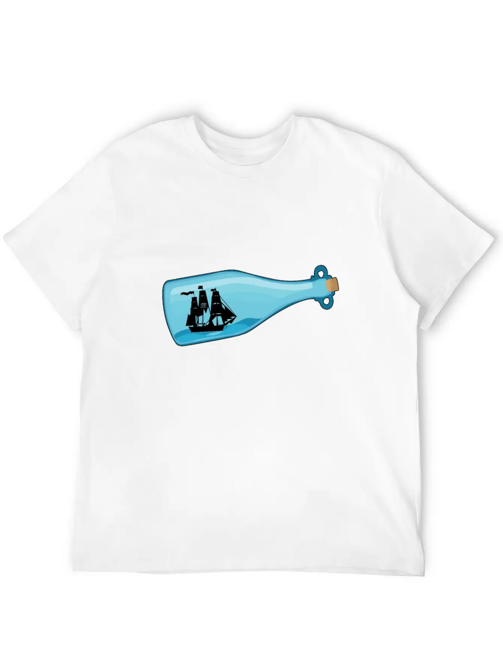 Miniature Ship Bottle Post Stylish Everyday T-Shirt – Unisex Basic Cotton Tee