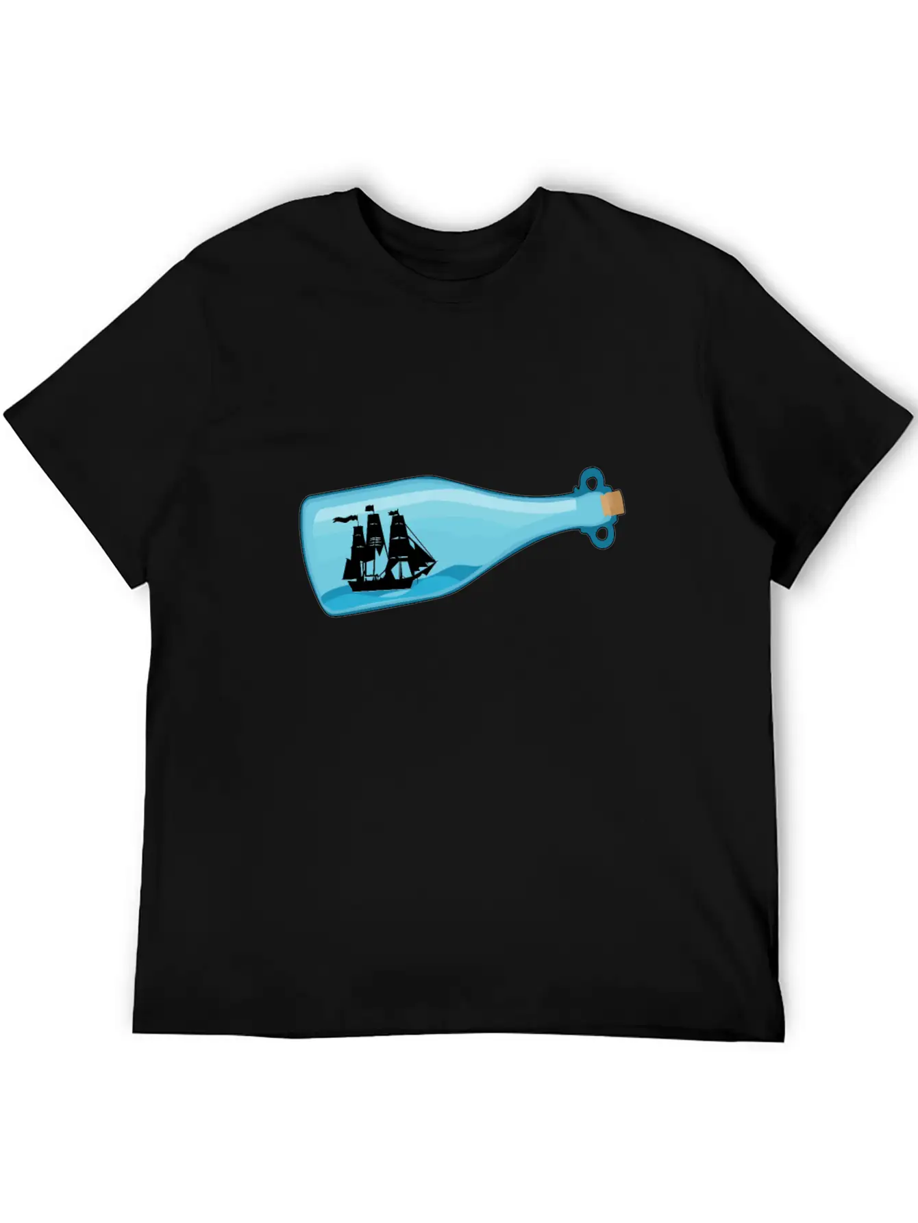 Miniature Ship Bottle Post Stylish Everyday T-Shirt – Unisex Basic Cotton Tee