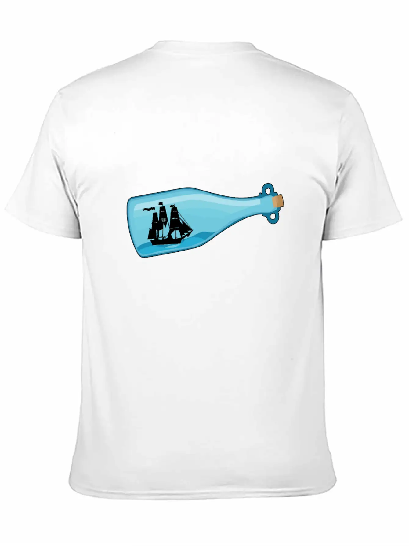 Miniature Ship Bottle Post Stylish Everyday T-Shirt – Unisex Basic Cotton Tee