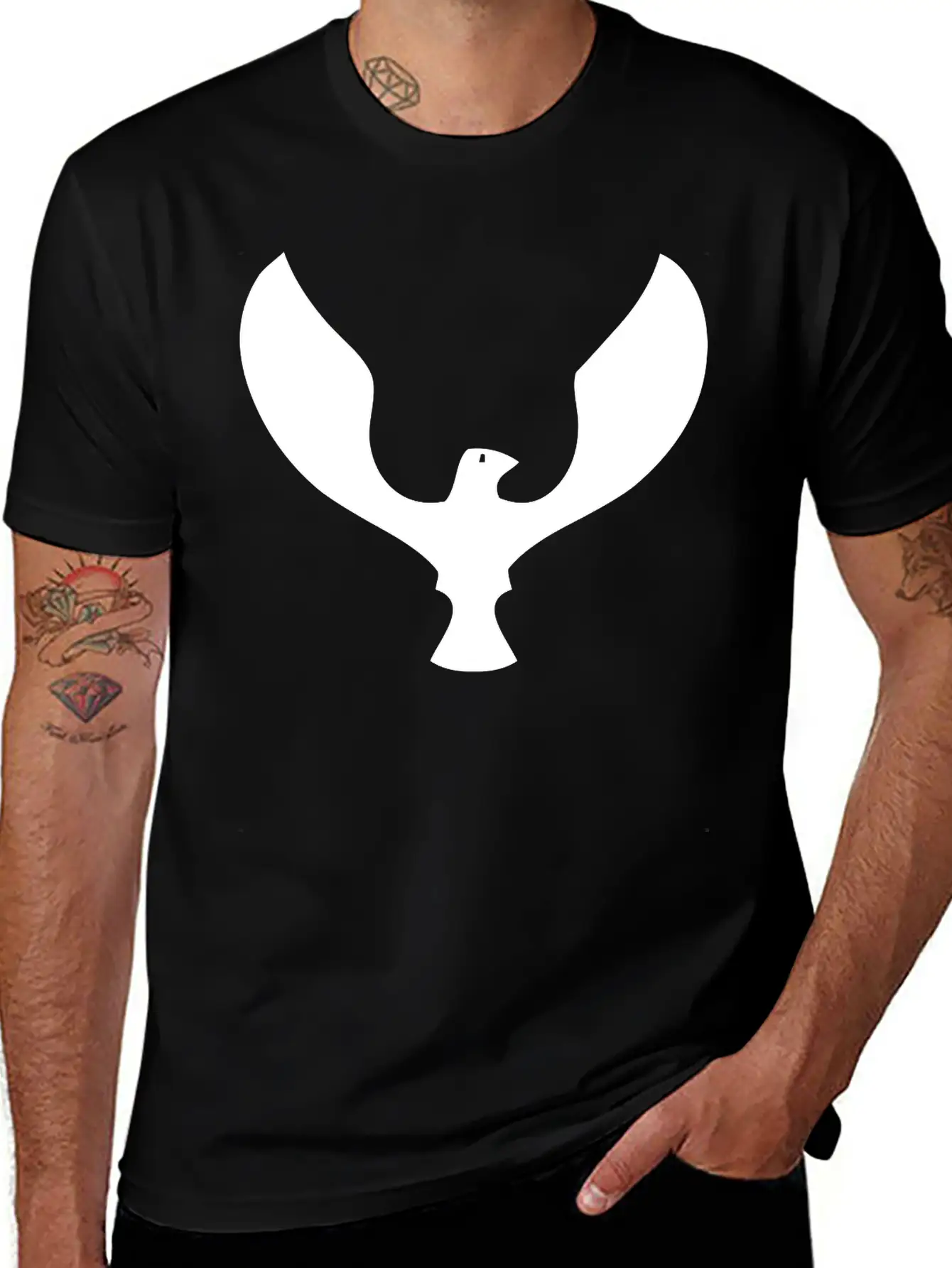 Minimal Bird Logo Unisex Casual T-Shirt – Clean Design For Daily Comfort