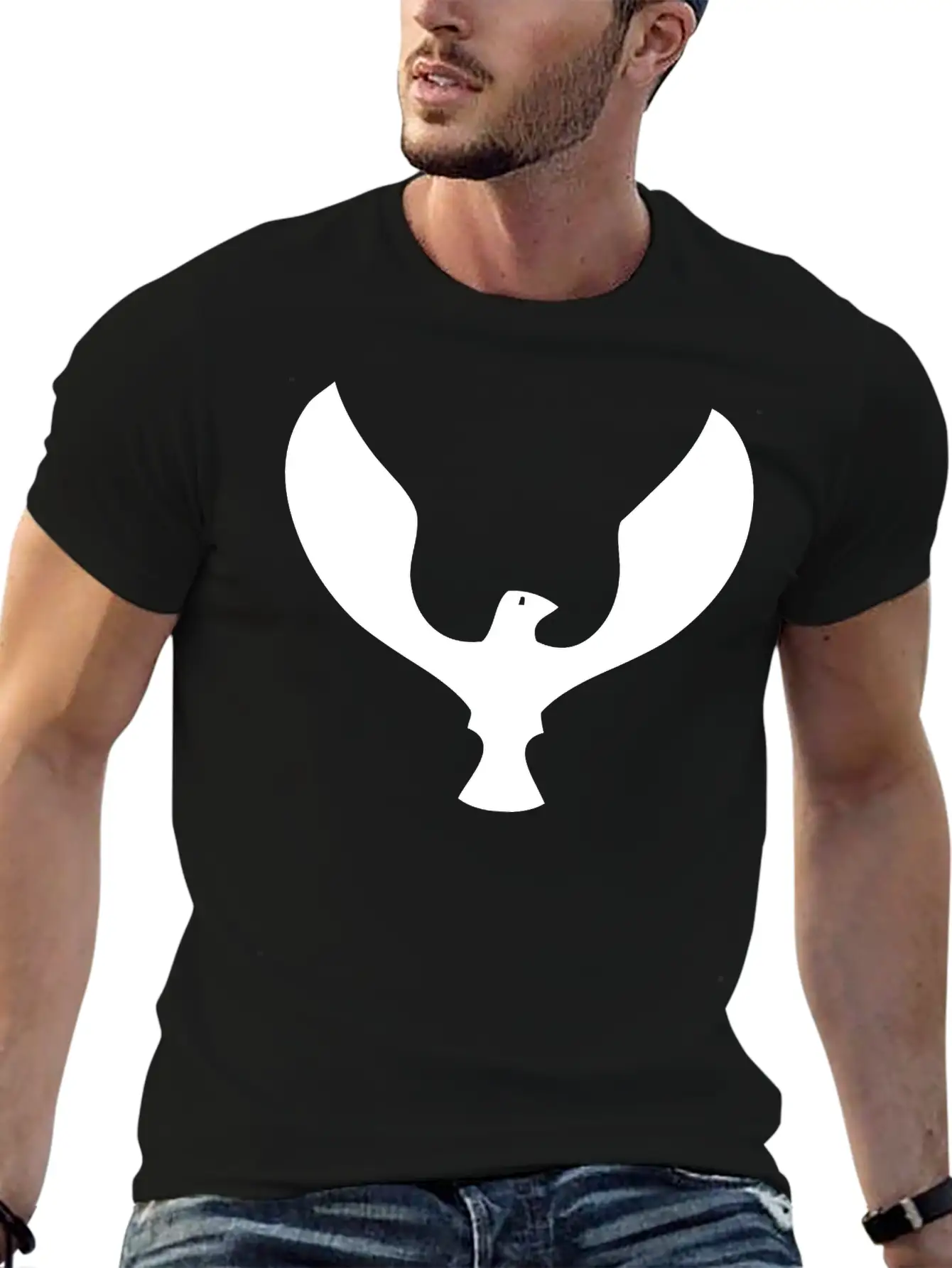 Minimal Bird Logo Unisex Casual T-Shirt – Clean Design For Daily Comfort