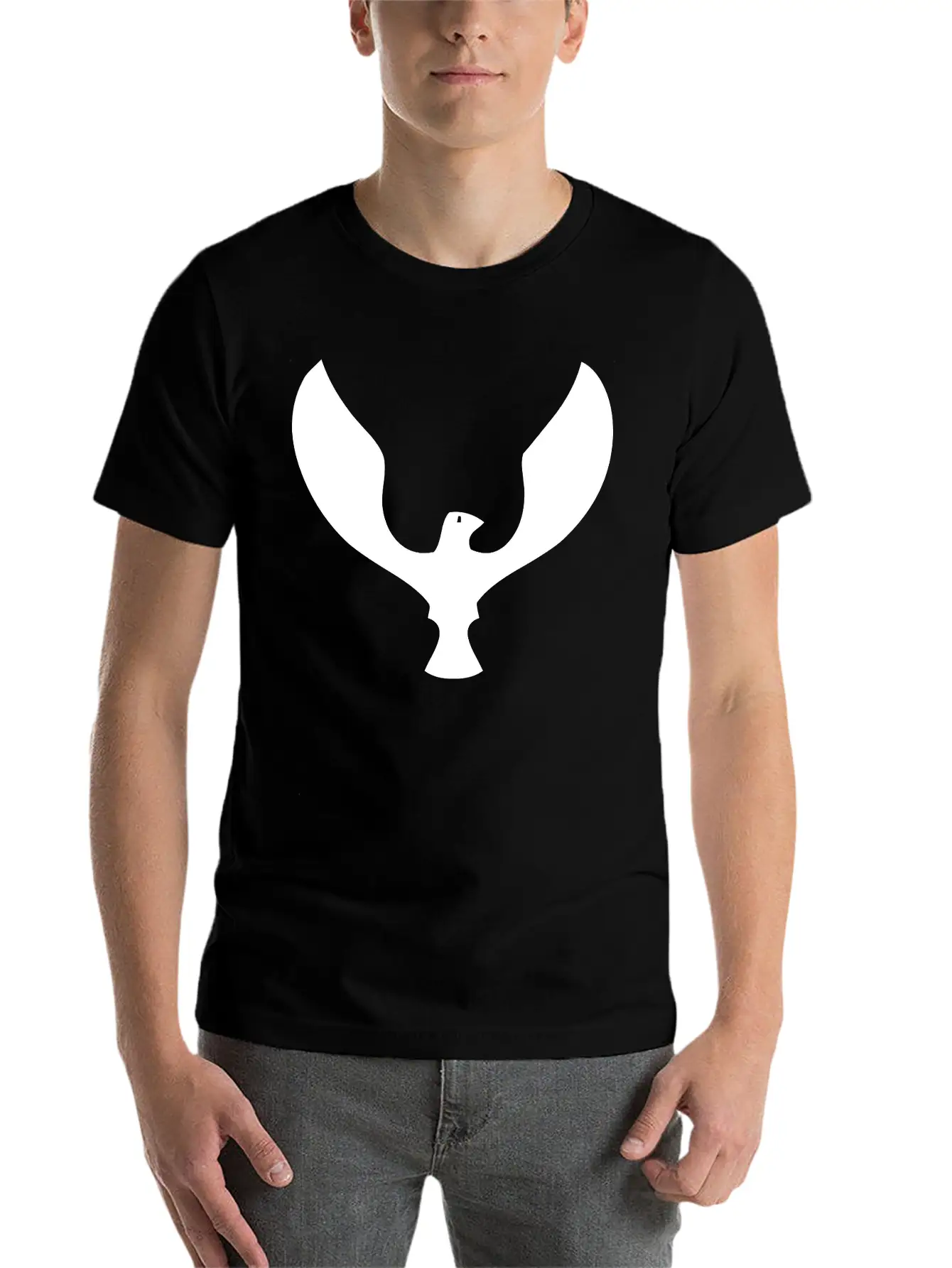 Minimal Bird Logo Unisex Casual T-Shirt – Clean Design For Daily Comfort