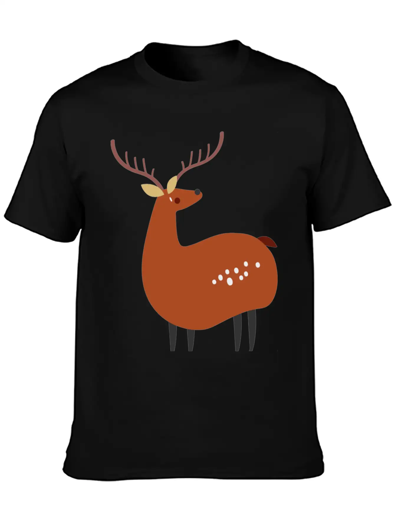 Minimal Deer Unisex Casual T-Shirt – Clean Design For Daily Comfort