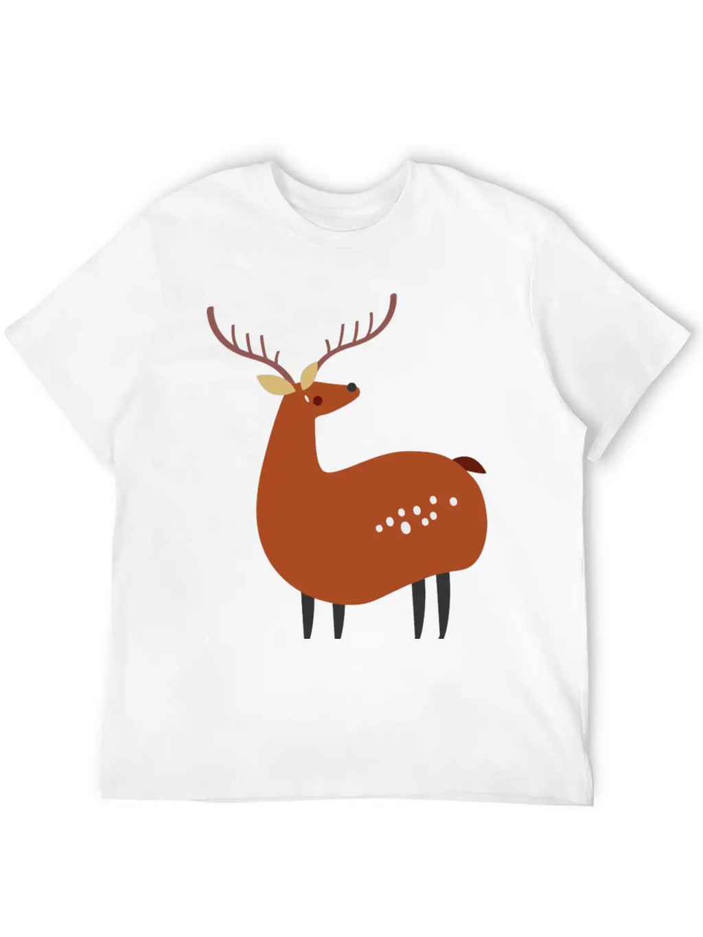 Minimal Deer Unisex Casual T-Shirt – Clean Design For Daily Comfort