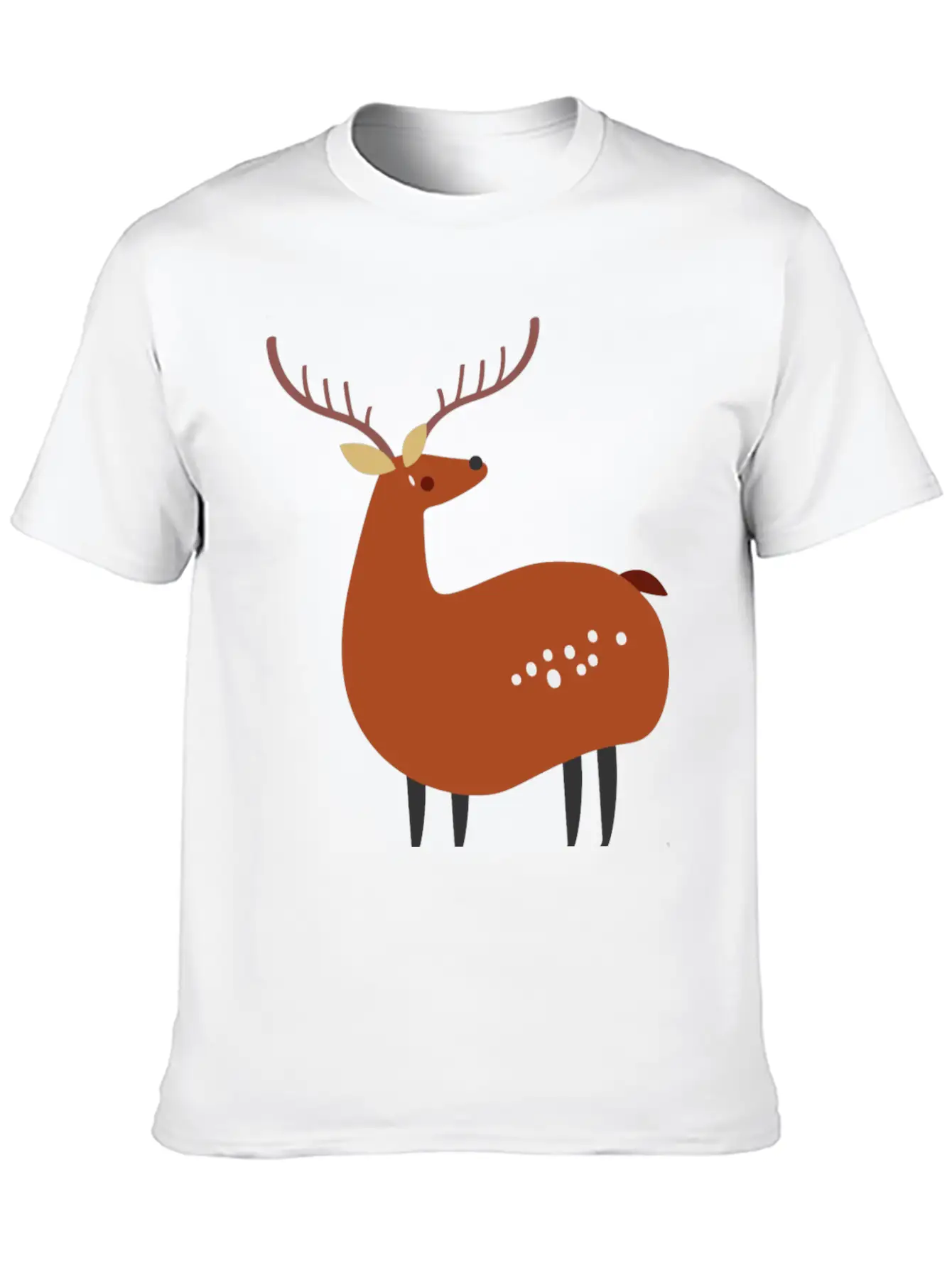 Minimal Deer Unisex Casual T-Shirt – Clean Design For Daily Comfort