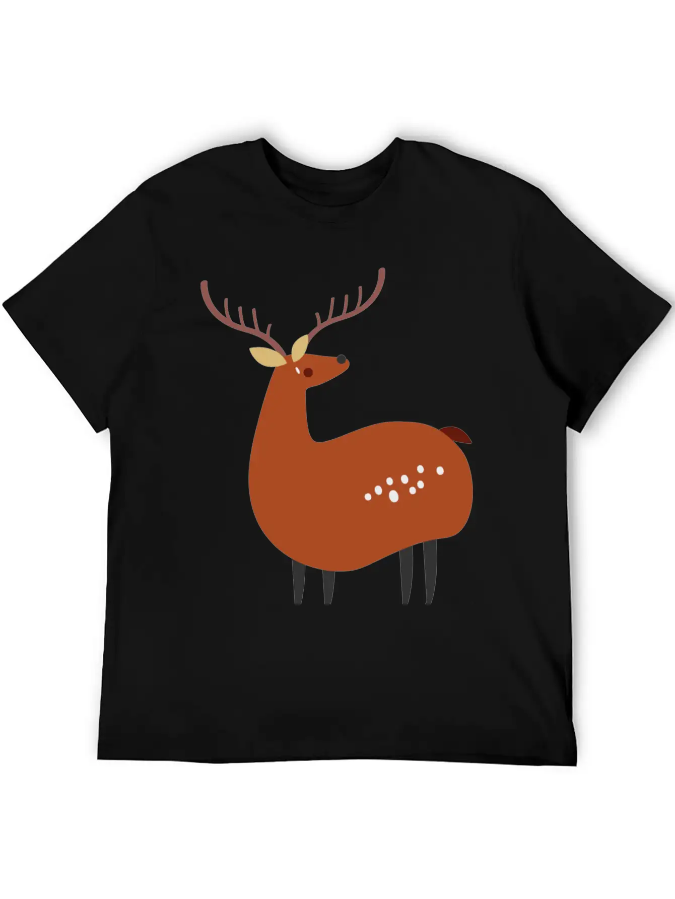 Minimal Deer Unisex Casual T-Shirt – Clean Design For Daily Comfort