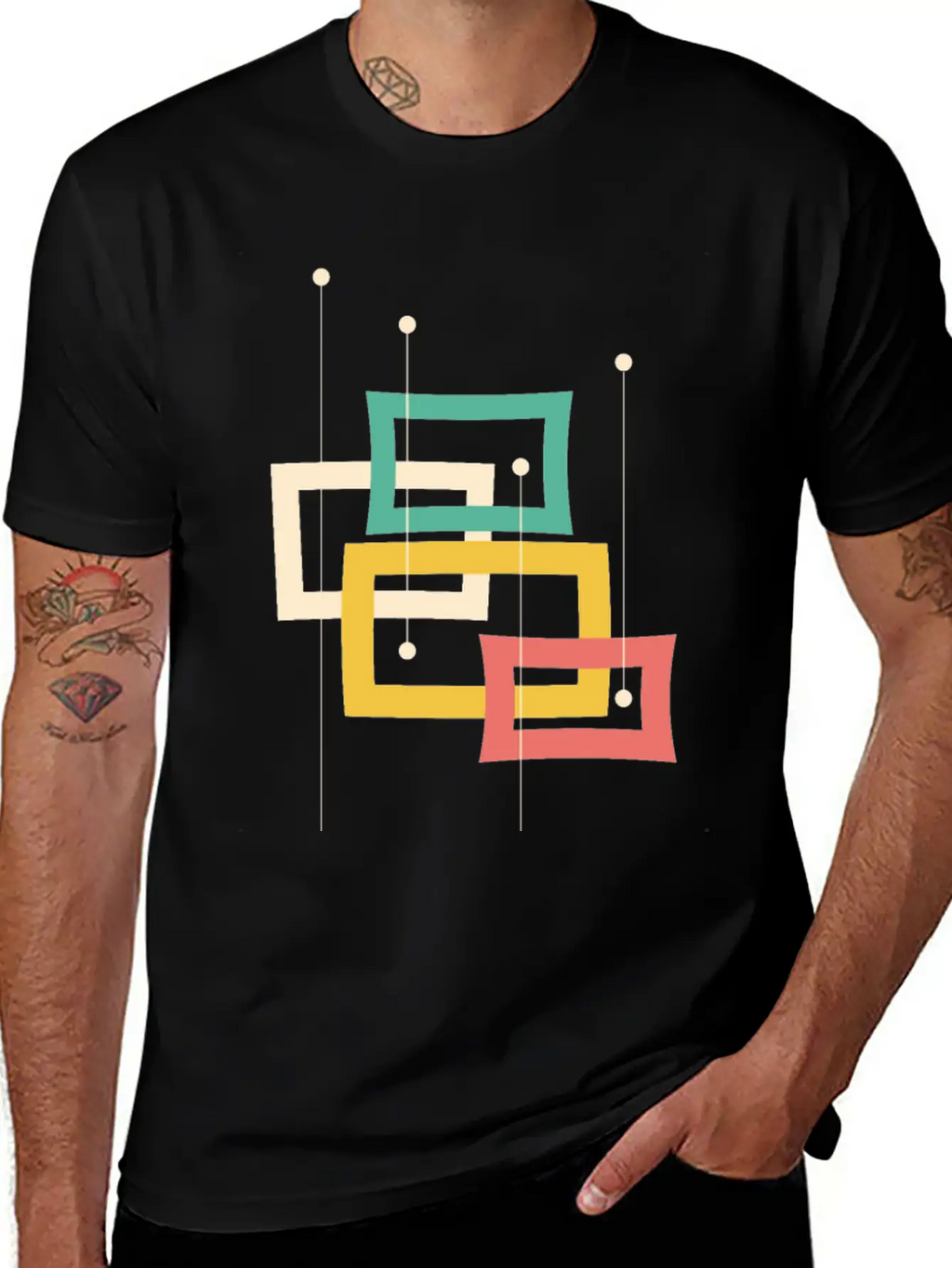 Minimal Geometric Essential Cotton Tee For Daily Outfits – Unisex Style