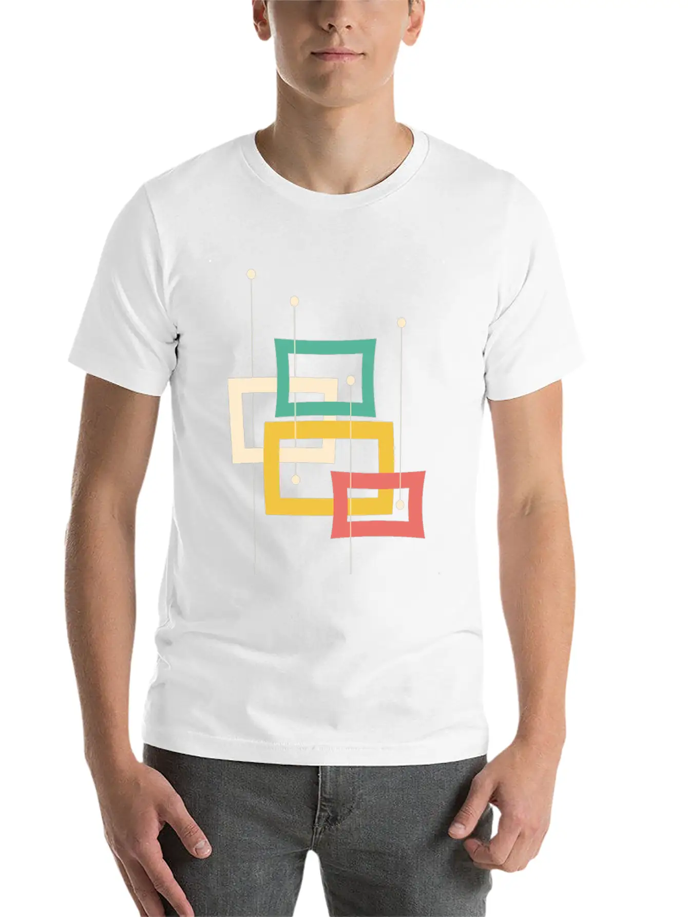 Minimal Geometric Essential Cotton Tee For Daily Outfits – Unisex Style