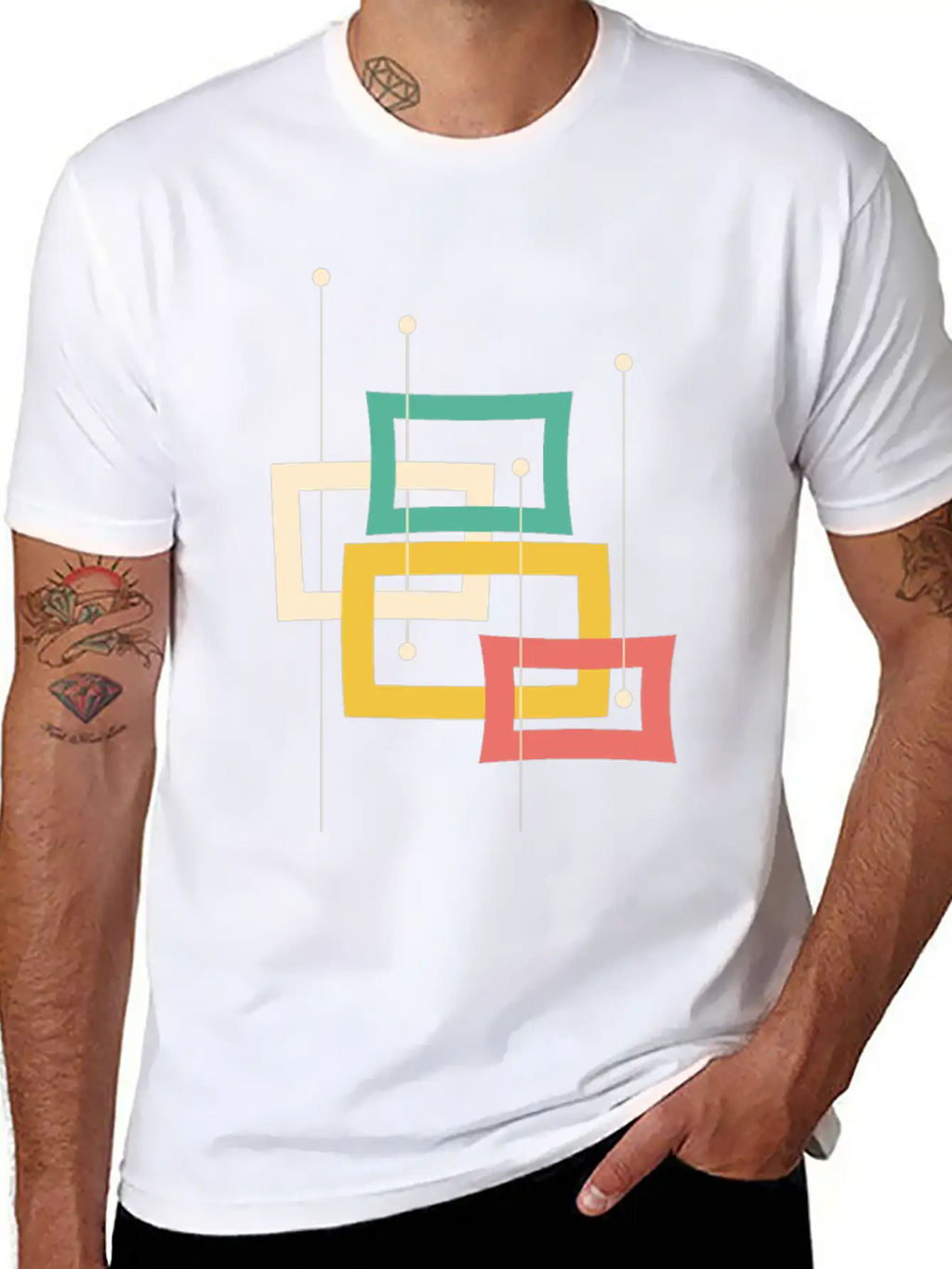 Minimal Geometric Essential Cotton Tee For Daily Outfits – Unisex Style