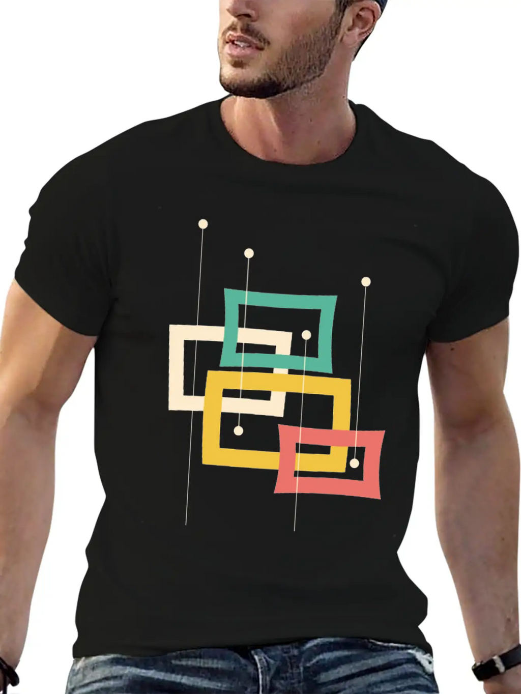 Minimal Geometric Essential Cotton Tee For Daily Outfits – Unisex Style