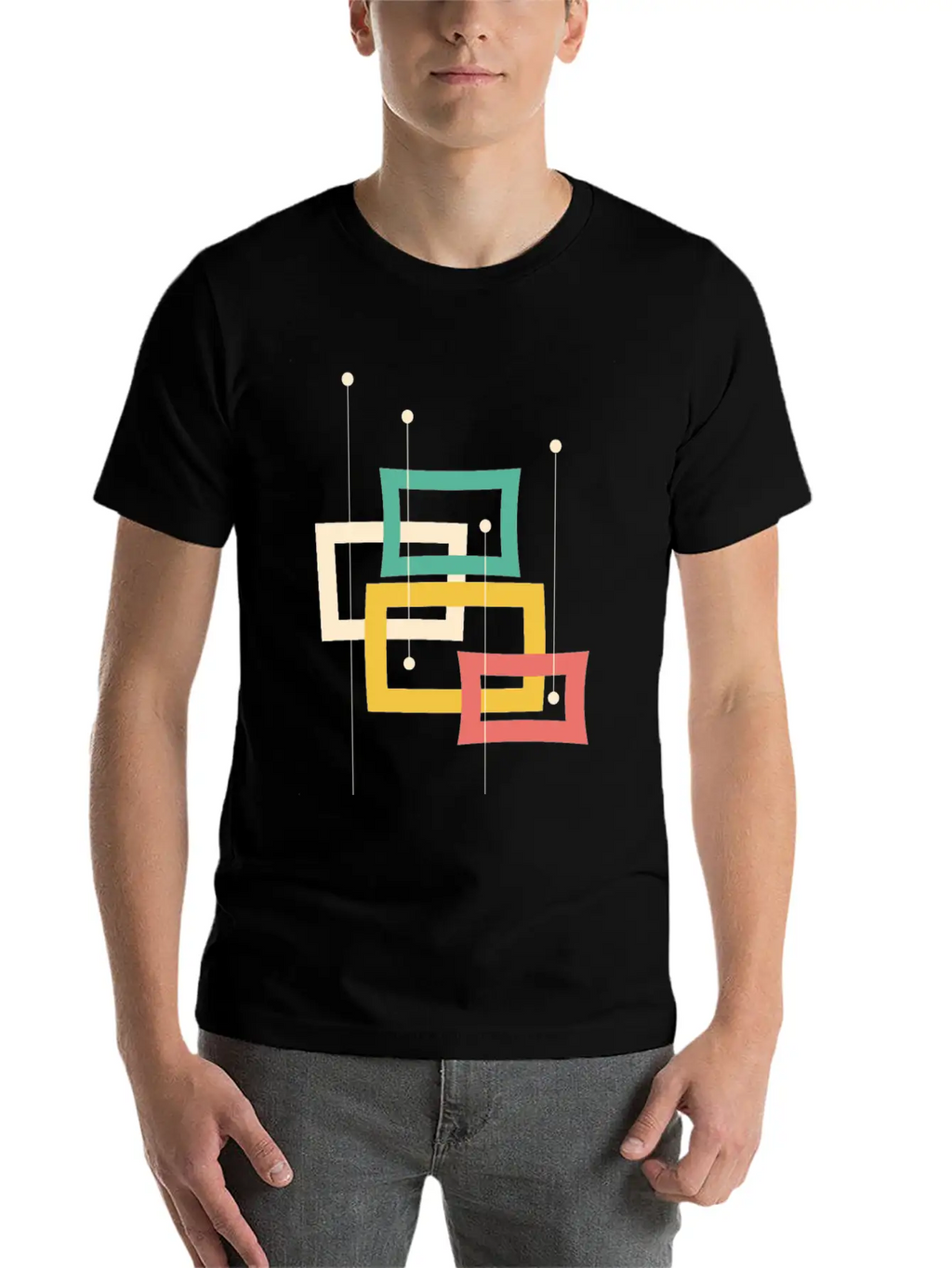 Minimal Geometric Essential Cotton Tee For Daily Outfits – Unisex Style