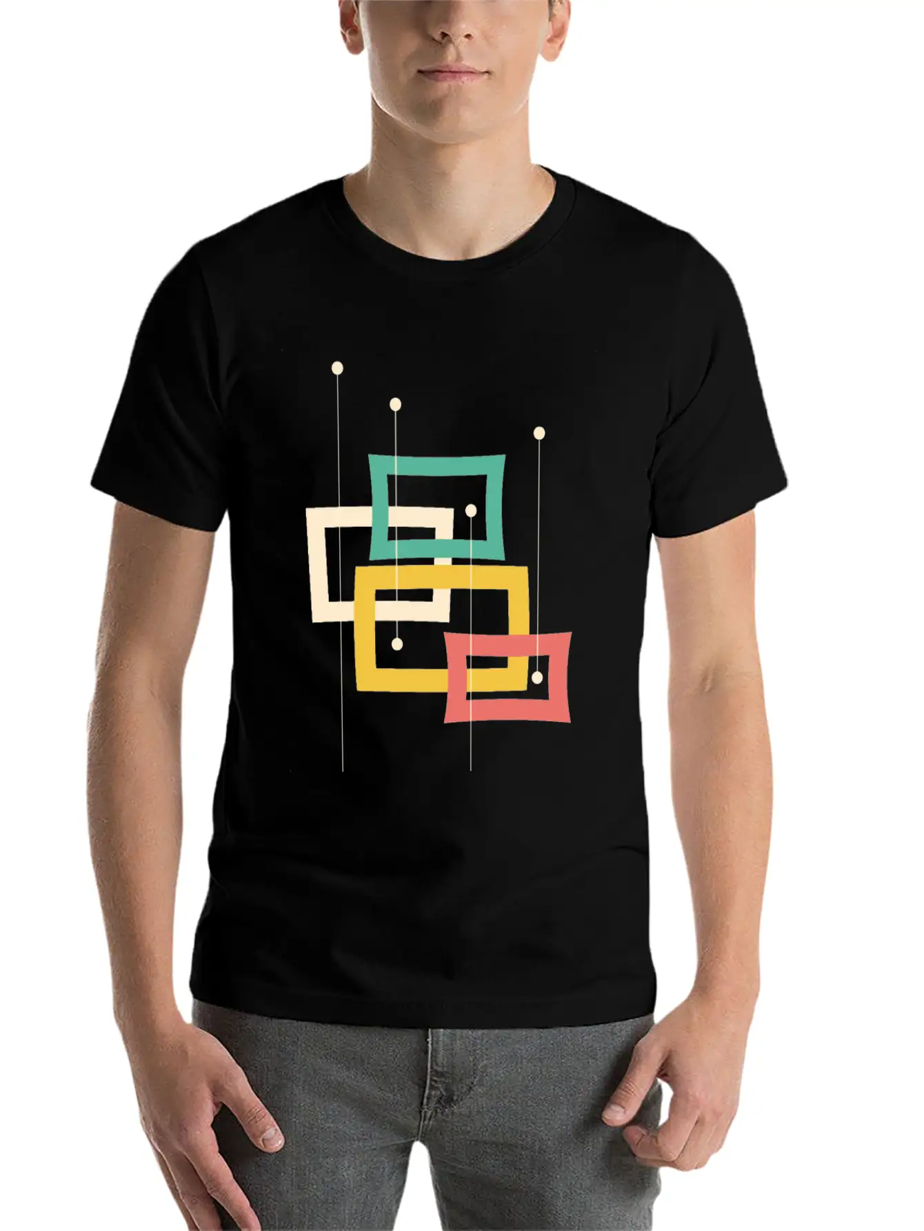 Minimal Geometric Essential Cotton Tee For Daily Outfits – Unisex Style