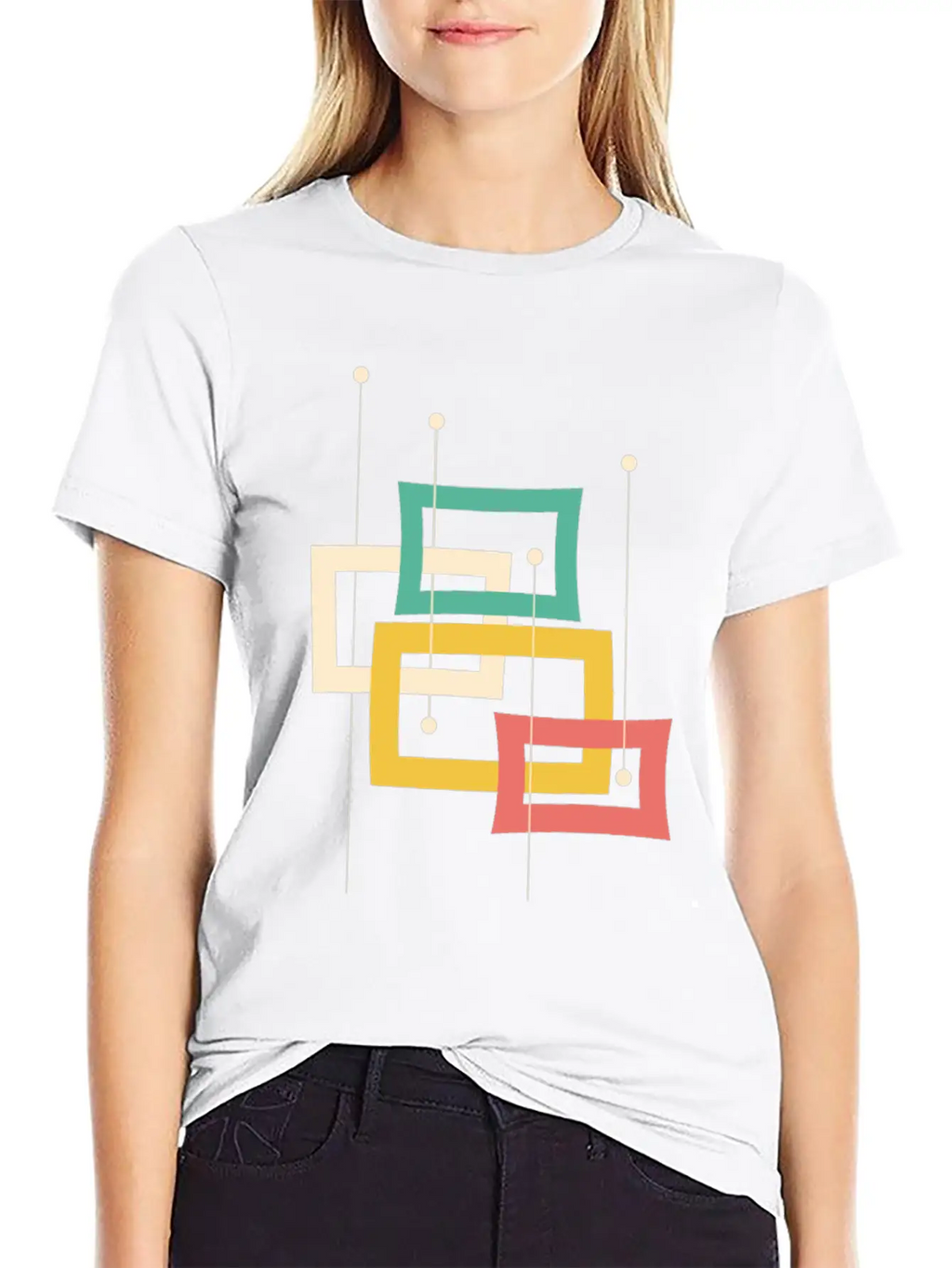 Minimal Geometric Essential Cotton Tee For Daily Outfits – Unisex Style