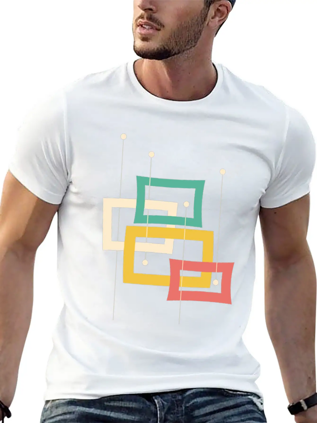 Minimal Geometric Essential Cotton Tee For Daily Outfits – Unisex Style