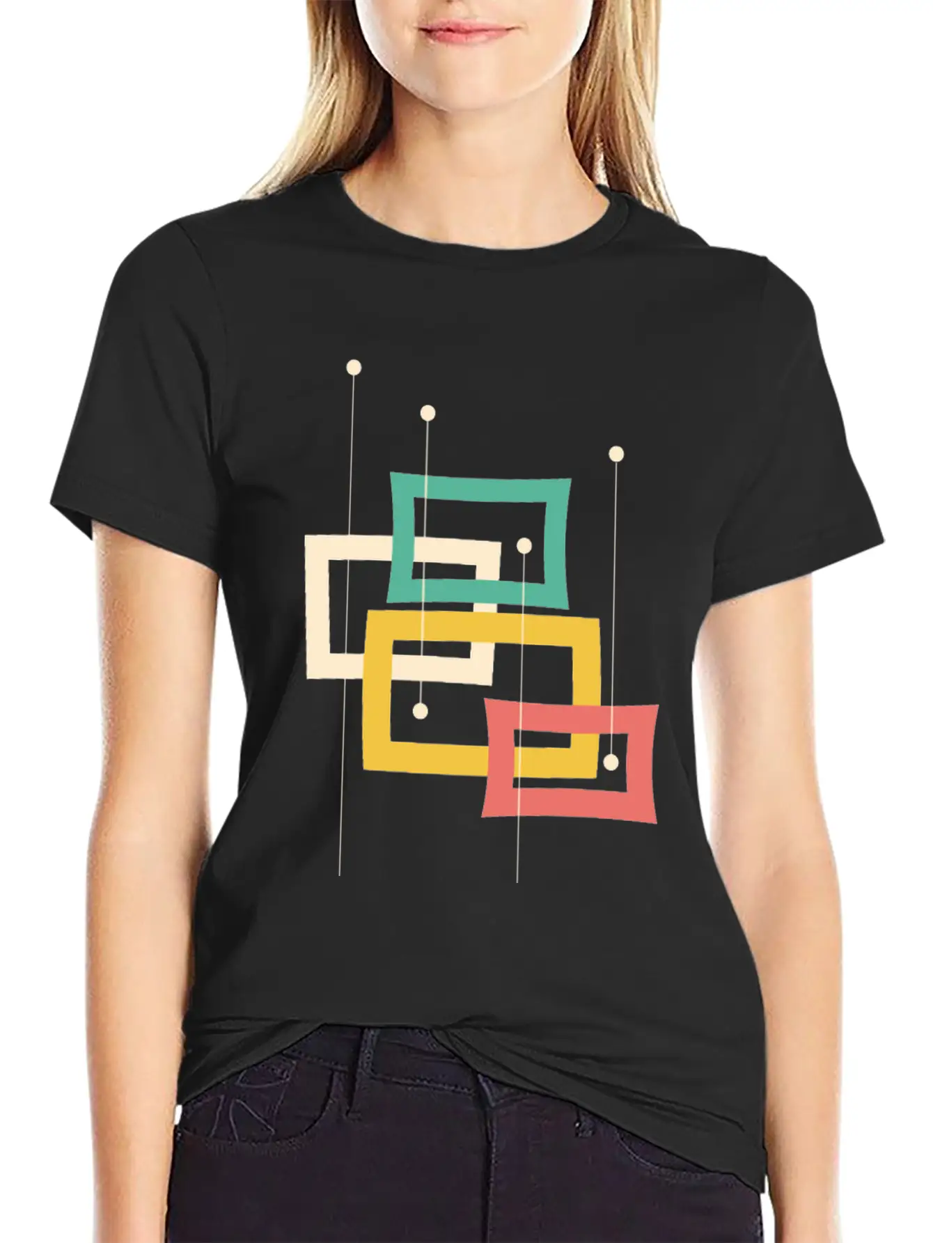 Minimal Geometric Essential Cotton Tee For Daily Outfits – Unisex Style