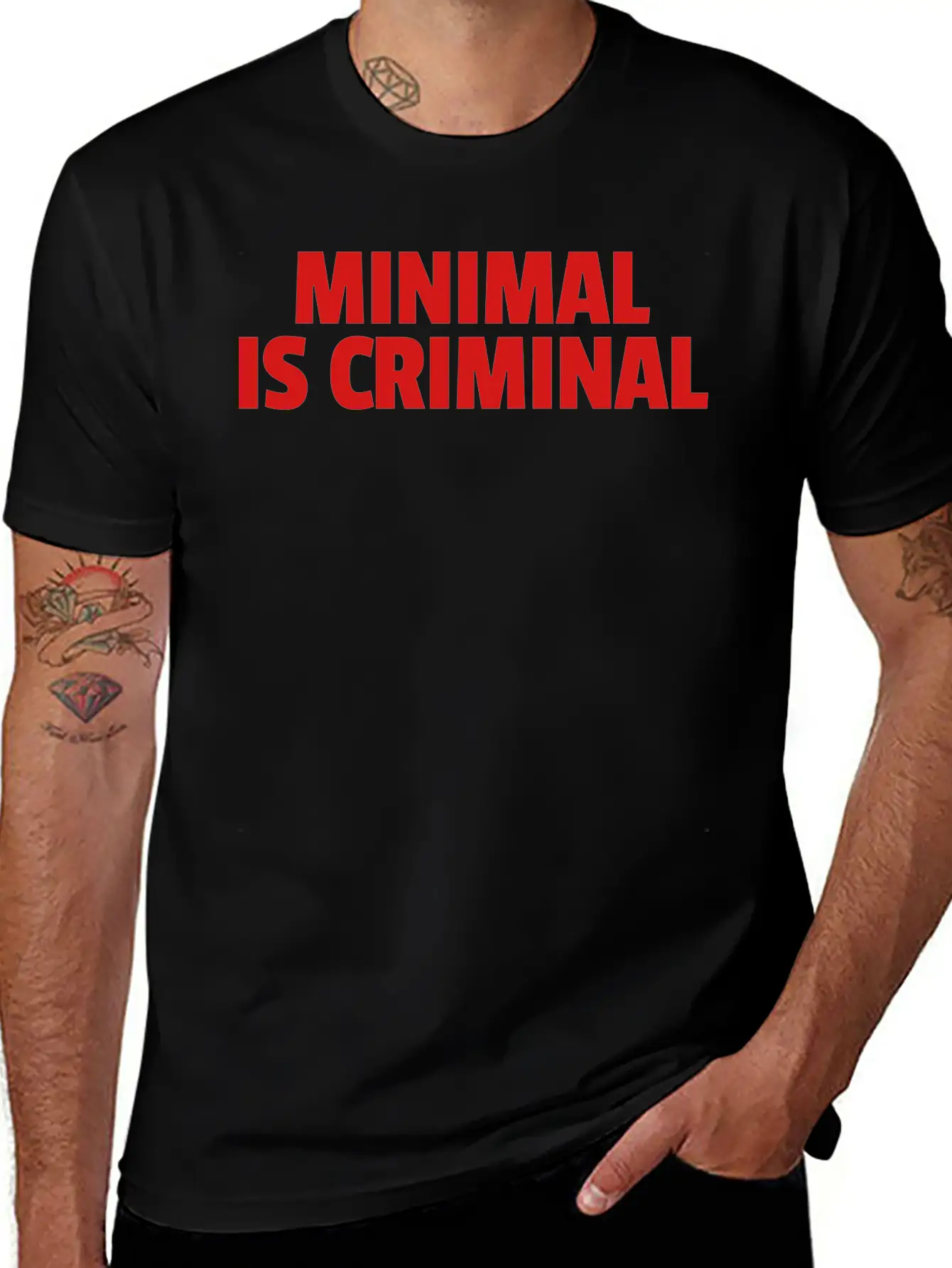 Minimal Is Criminal Unisex Casual T-Shirt – Clean Design For Daily Comfort