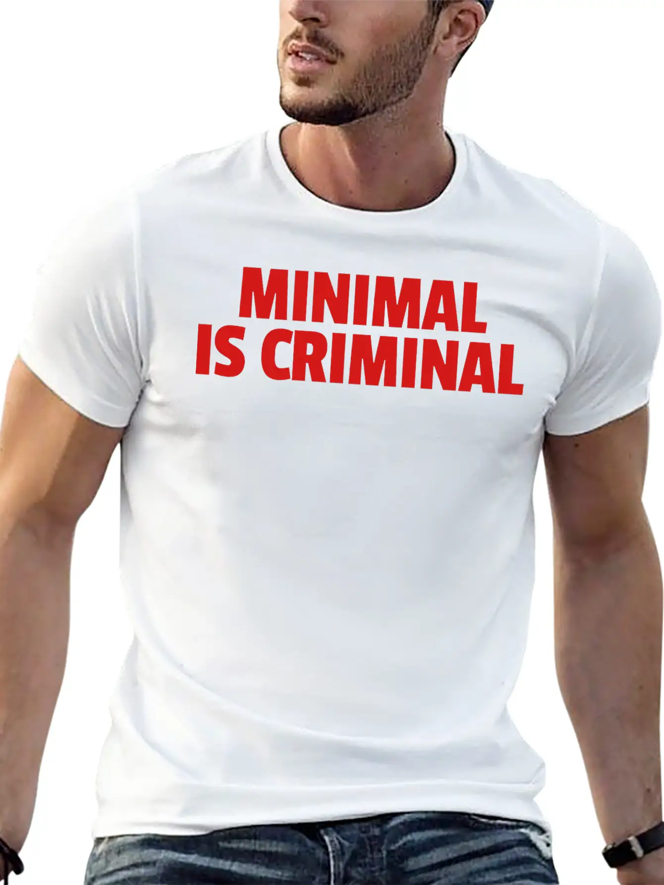 Minimal Is Criminal Unisex Casual T-Shirt – Clean Design For Daily Comfort