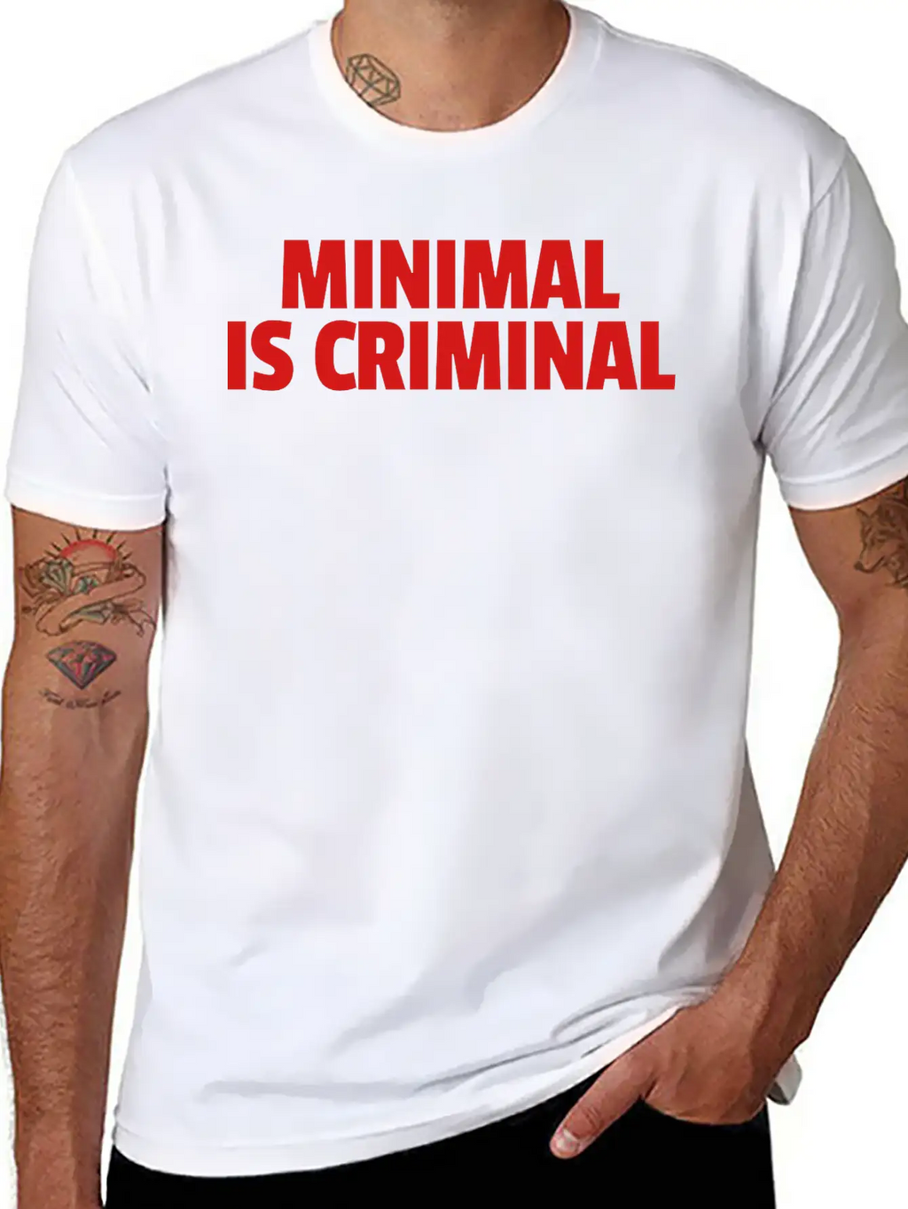 Minimal Is Criminal Unisex Casual T-Shirt – Clean Design For Daily Comfort