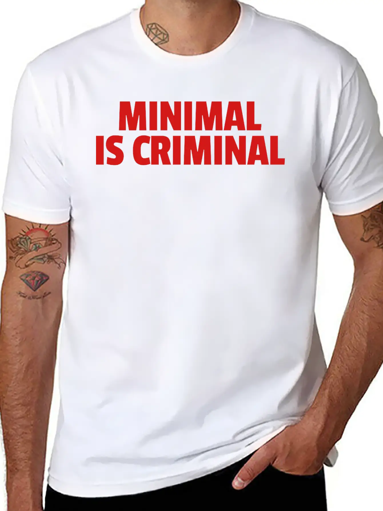 Minimal Is Criminal Unisex Casual T-Shirt – Clean Design For Daily Comfort