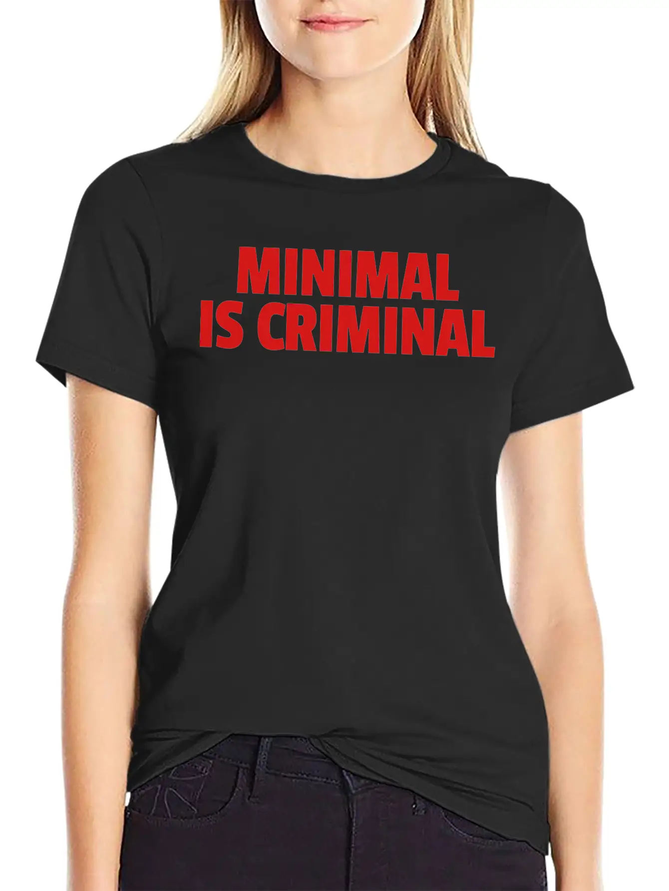 Minimal Is Criminal Unisex Casual T-Shirt – Clean Design For Daily Comfort