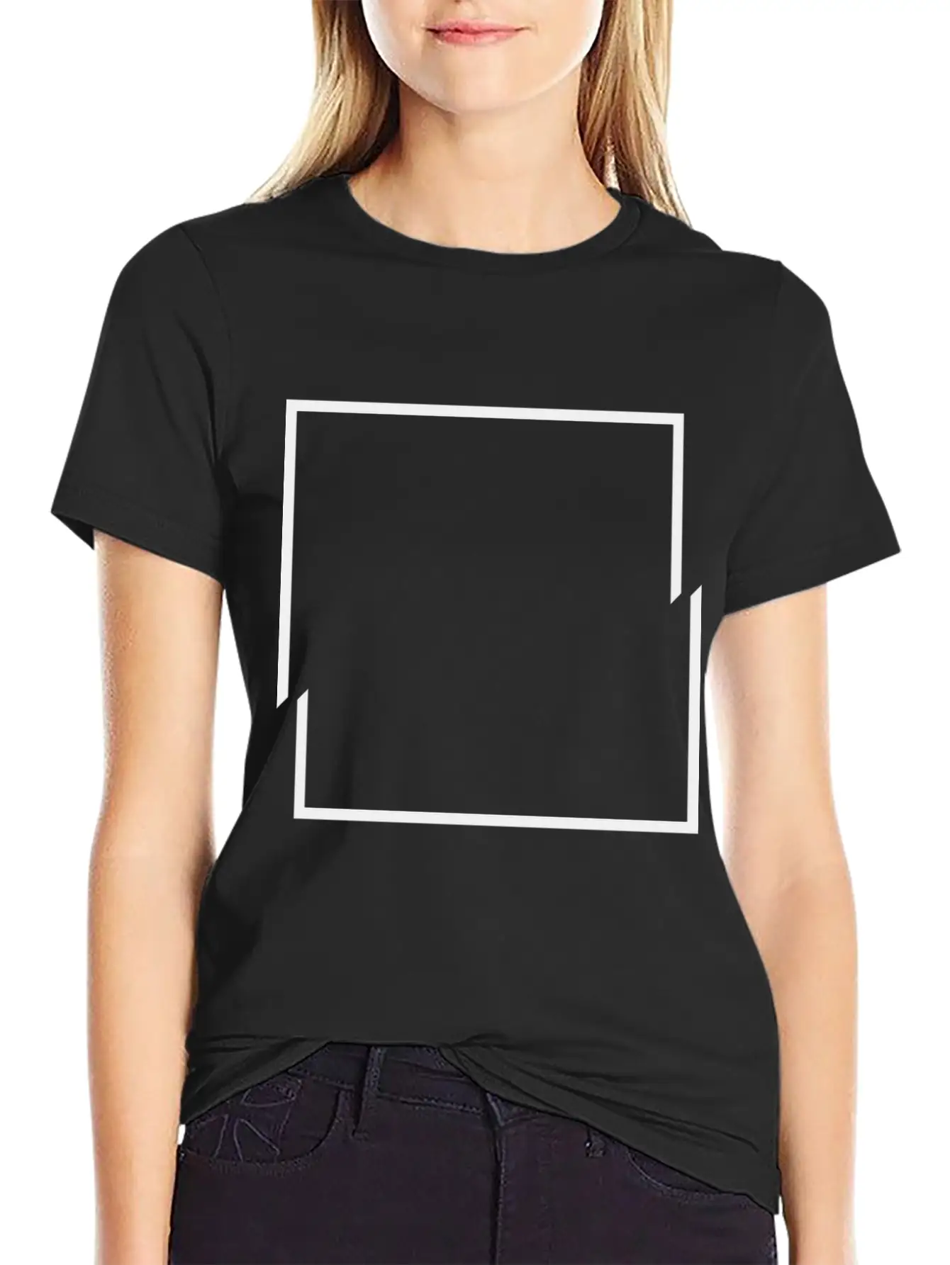 Minimal Square Shirt Unisex Casual T-Shirt – Clean Design For Daily Comfort