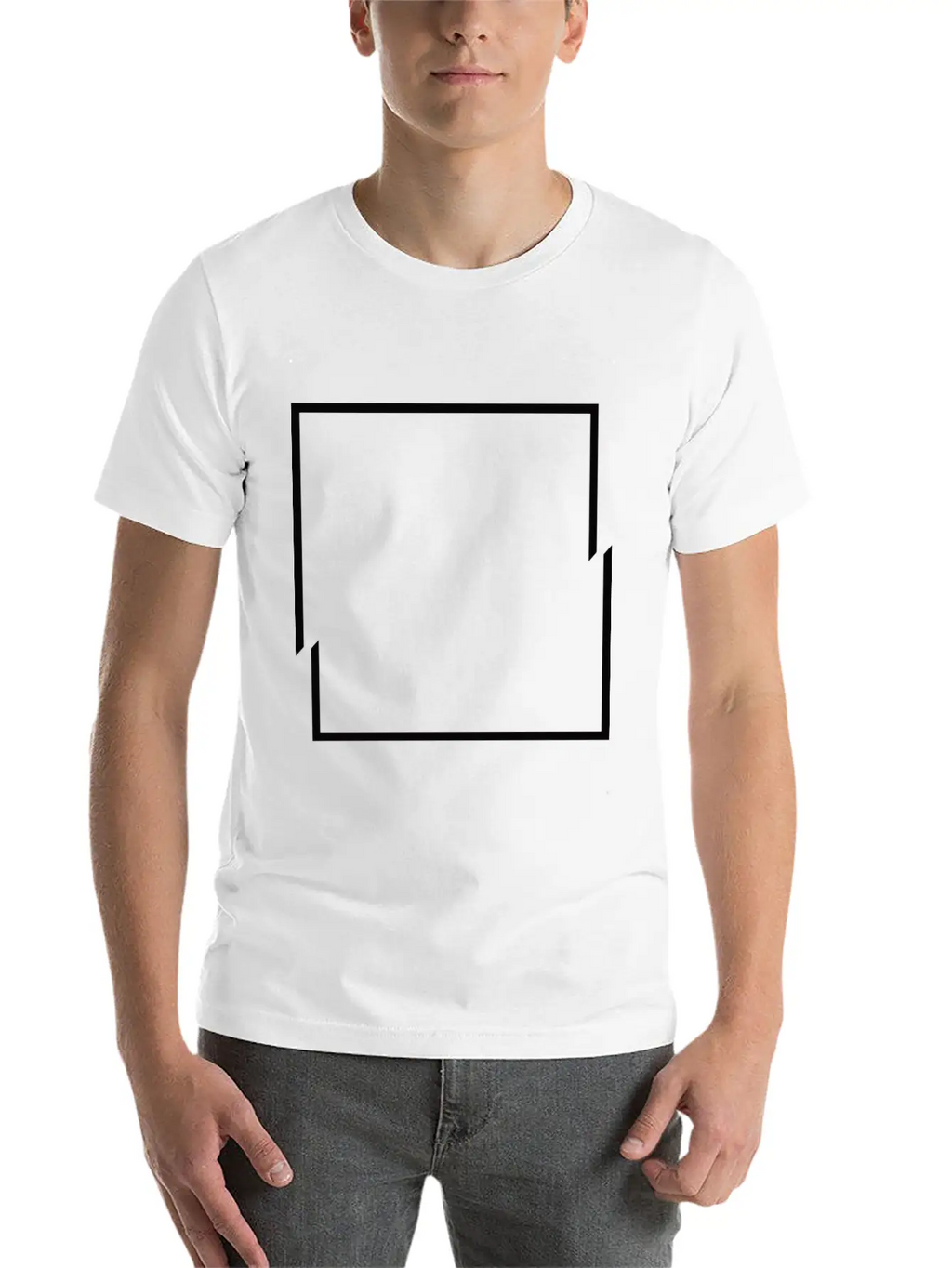Minimal Square Shirt Unisex Casual T-Shirt – Clean Design For Daily Comfort