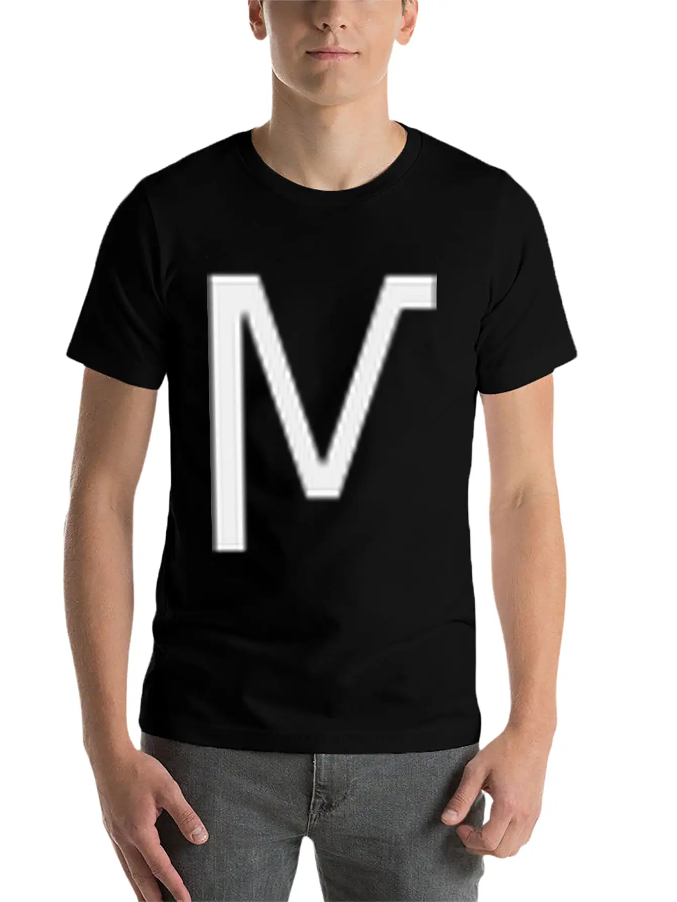 Minimal Vertical Typographic Unisex Short Sleeve Soft Cotton T-Shirt – Casual Everyday Wear