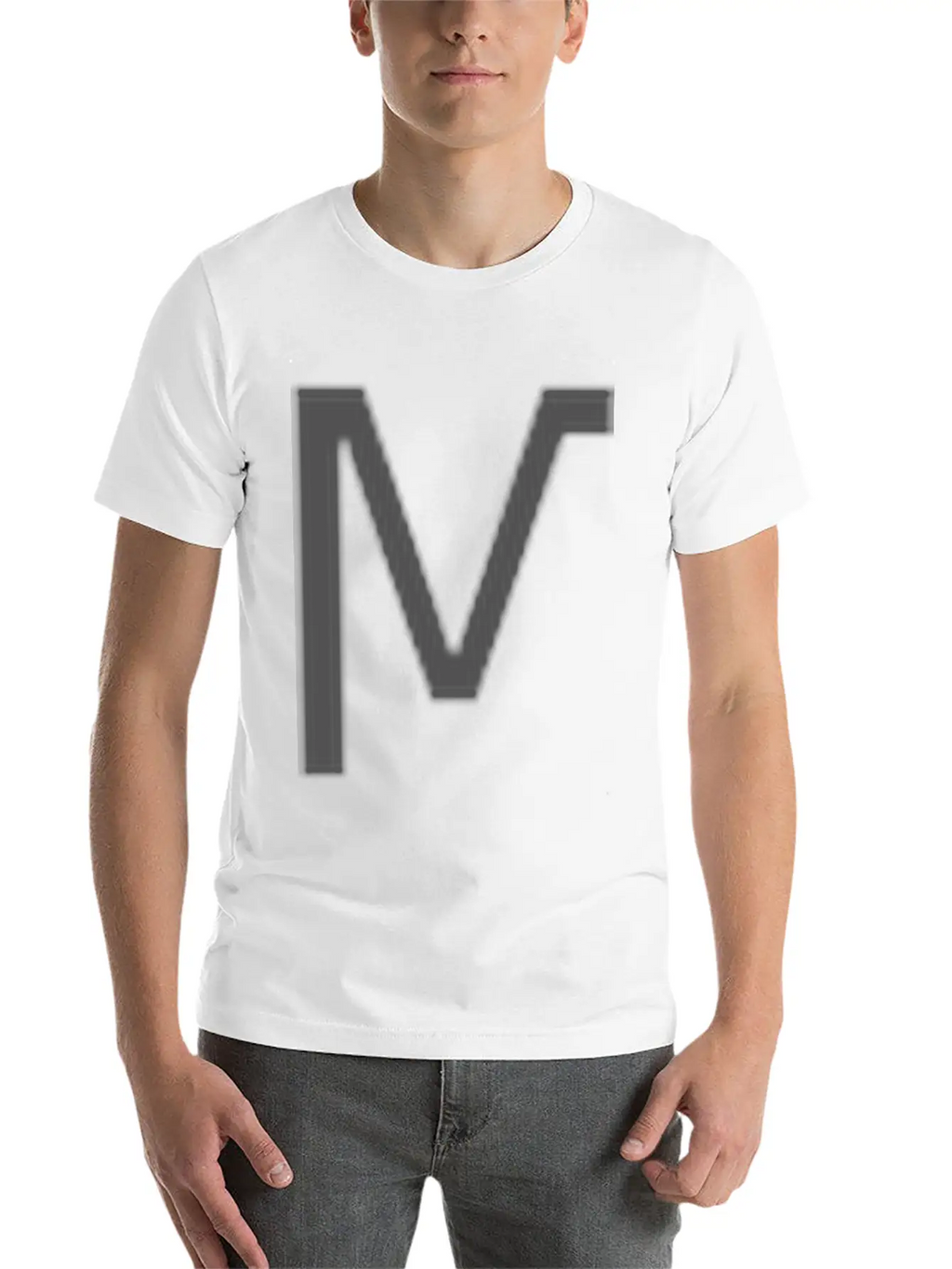 Minimal Vertical Typographic Unisex Short Sleeve Soft Cotton T-Shirt – Casual Everyday Wear