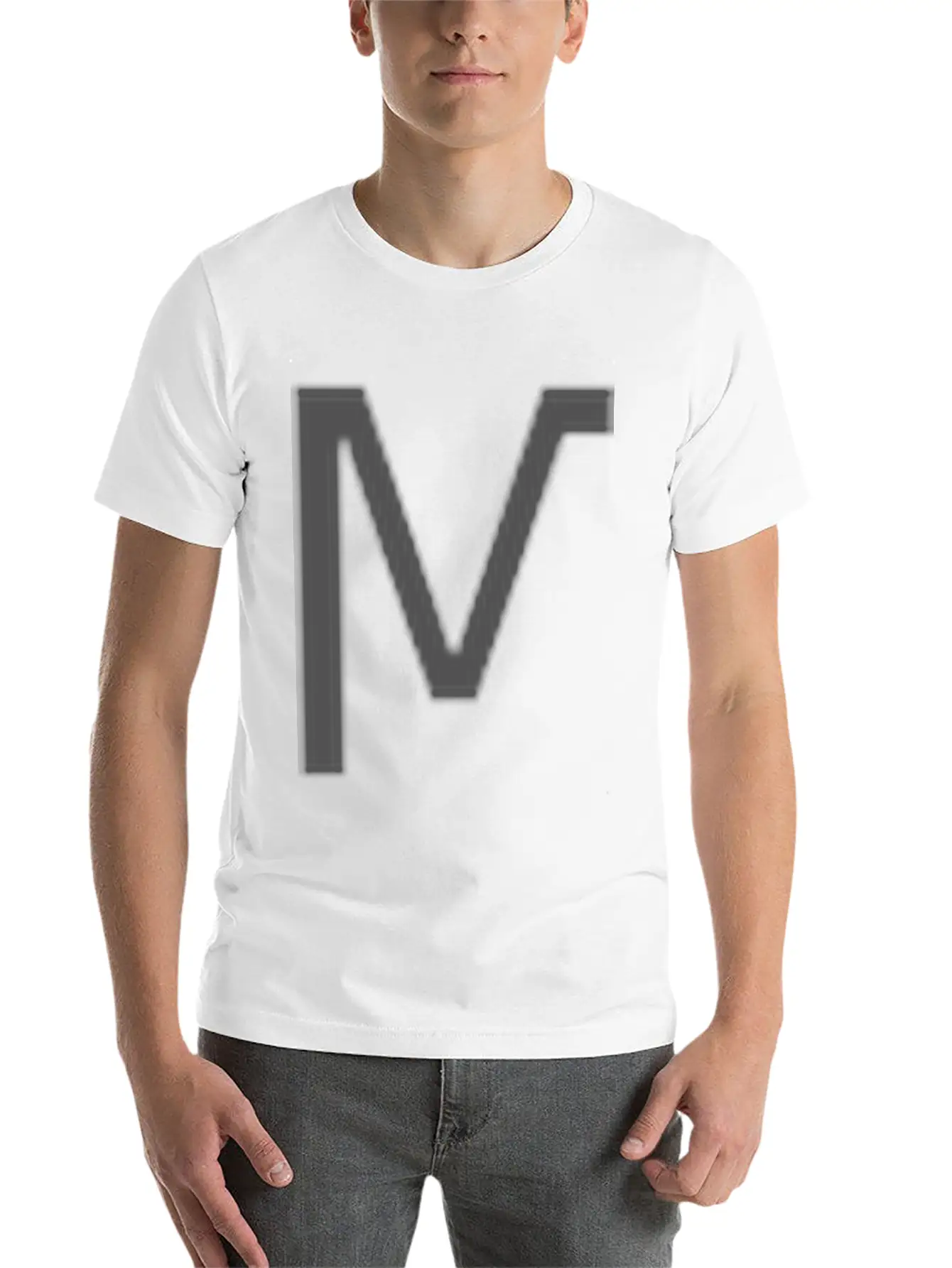 Minimal Vertical Typographic Unisex Short Sleeve Soft Cotton T-Shirt – Casual Everyday Wear