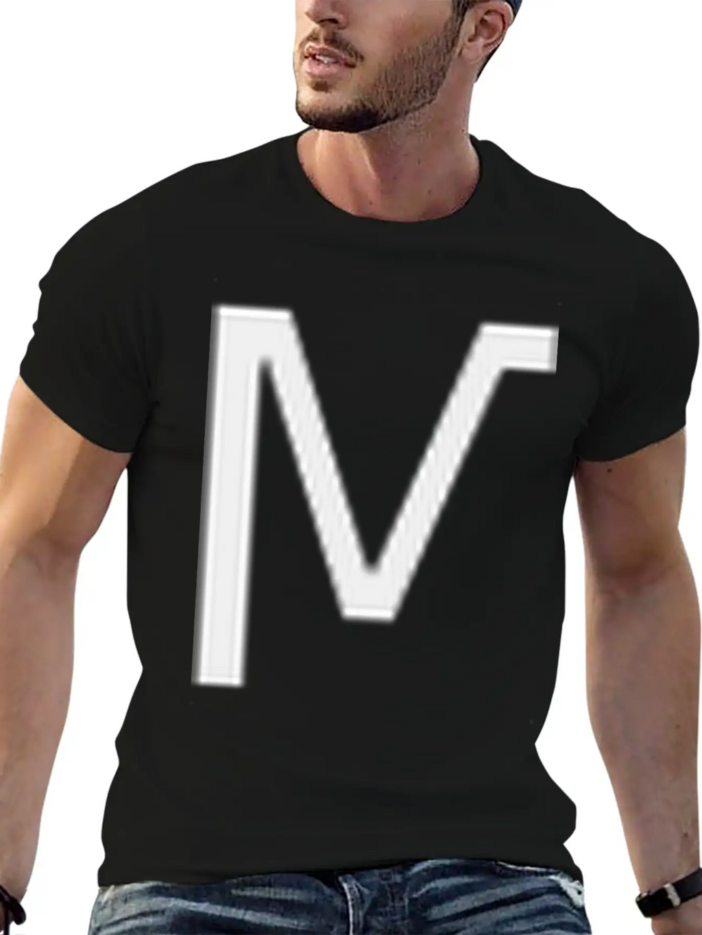 Minimal Vertical Typographic Unisex Short Sleeve Soft Cotton T-Shirt – Casual Everyday Wear