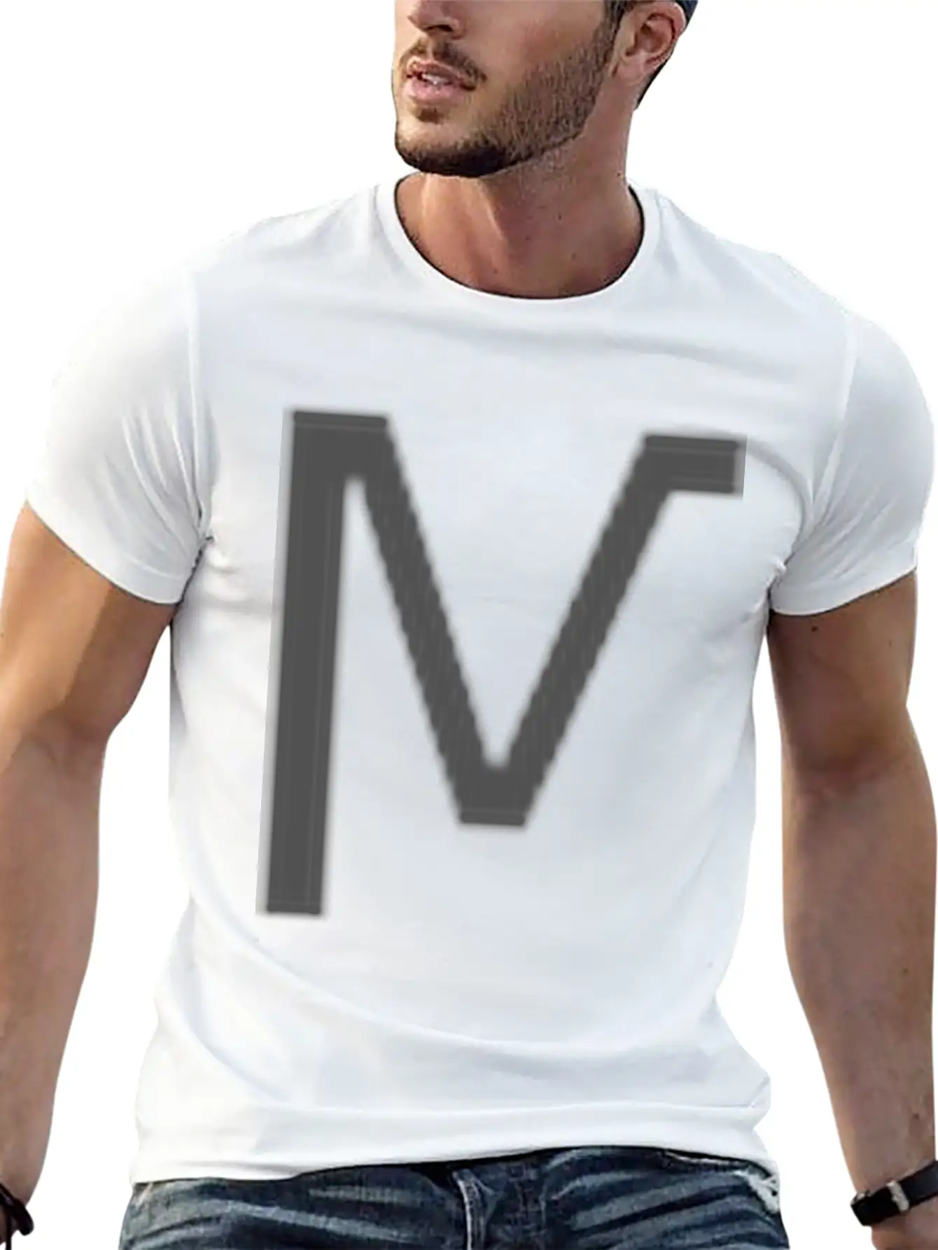 Minimal Vertical Typographic Unisex Short Sleeve Soft Cotton T-Shirt – Casual Everyday Wear