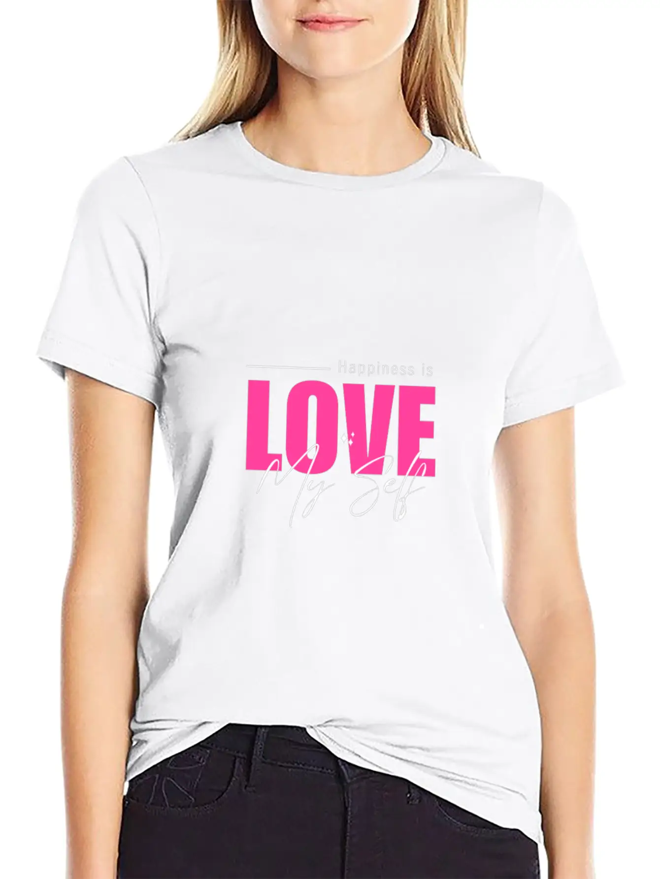 Minimalist Love My Self T Shirt Casual Graphic T-Shirt – Simple And Comfortable Daily Wear